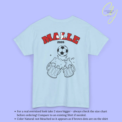 Malle Fussball Shirt — Schweiz Flagge Bierkrug (Personalisierbar) - Cincerely Yours