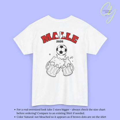 Malle Fussball Shirt — Schweiz Flagge Bierkrug (Personalisierbar) - Cincerely Yours