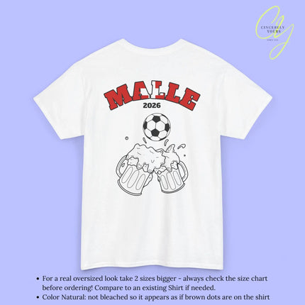 Malle Fussball Shirt — Schweiz Flagge Bierkrug (Personalisierbar) - Cincerely Yours