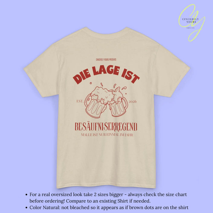 Malle Party Shirt — Die Lage ist besäufniserregend (Customizable) - Cincerely Yours