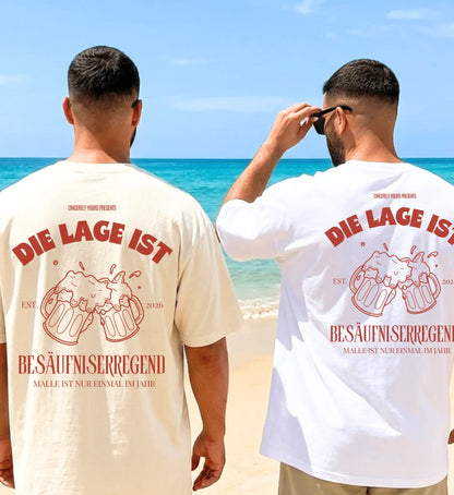 Malle Party Shirt — Die Lage ist besäufniserregend (Customizable) - Cincerely Yours