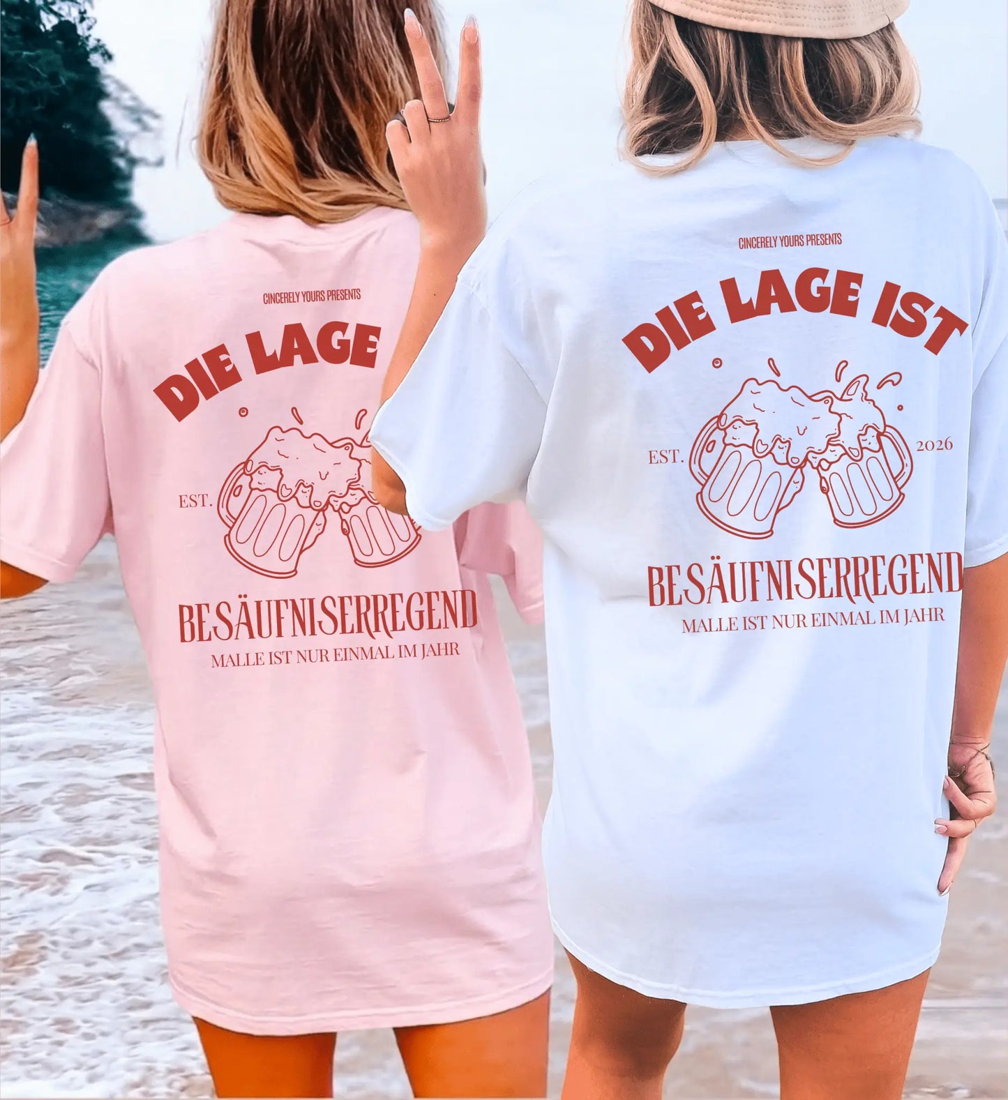 Malle Party Shirt — Die Lage ist besäufniserregend (Customizable) - Cincerely Yours
