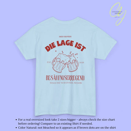 Malle Party Shirt — Die Lage ist besäufniserregend (Customizable) - Cincerely Yours