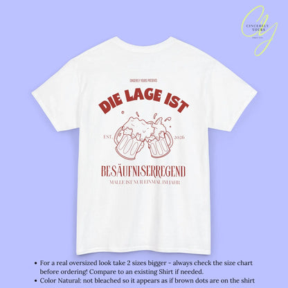 Malle Party Shirt — Die Lage ist besäufniserregend (Customizable) - Cincerely Yours