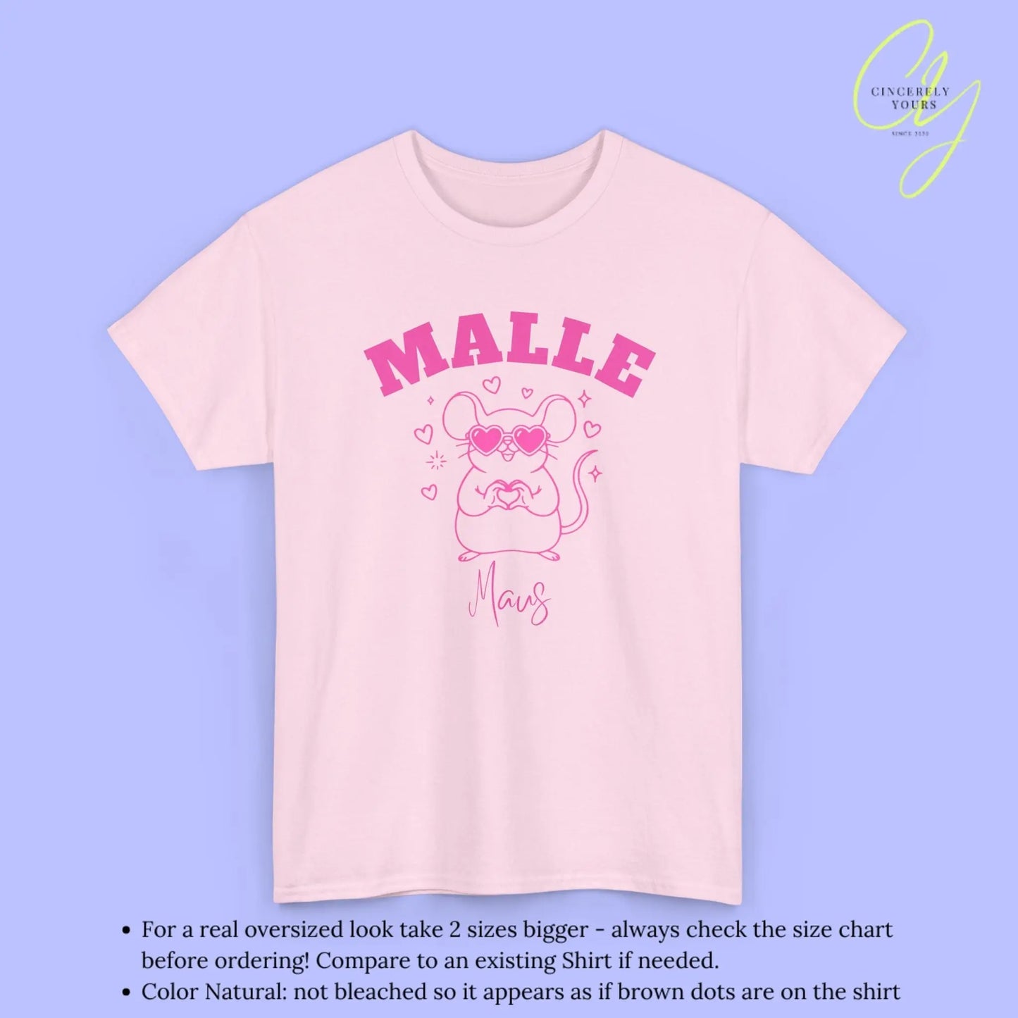 Malle Party Shirt — Malle Liebe Party Maus Herz - Cincerely Yours