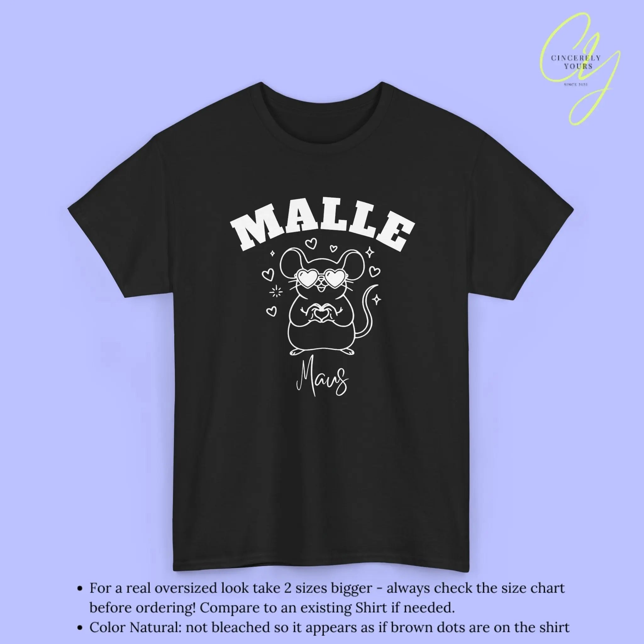 Malle Party Shirt — Malle Liebe Party Maus Herz - Cincerely Yours