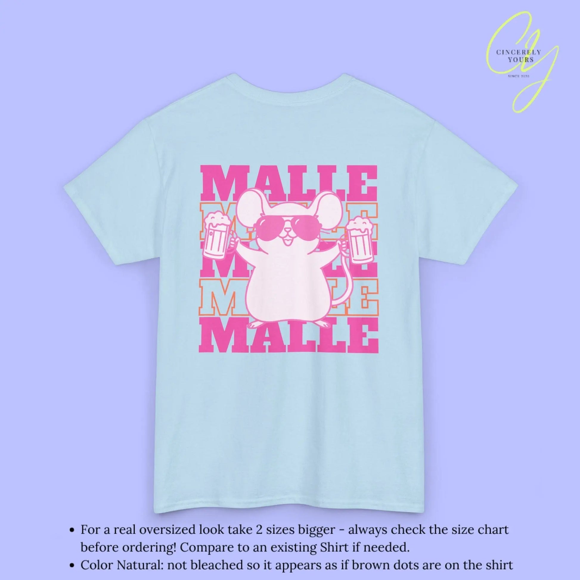 Malle Party Shirt — Neon Party Maus Bierkrug - Cincerely Yours