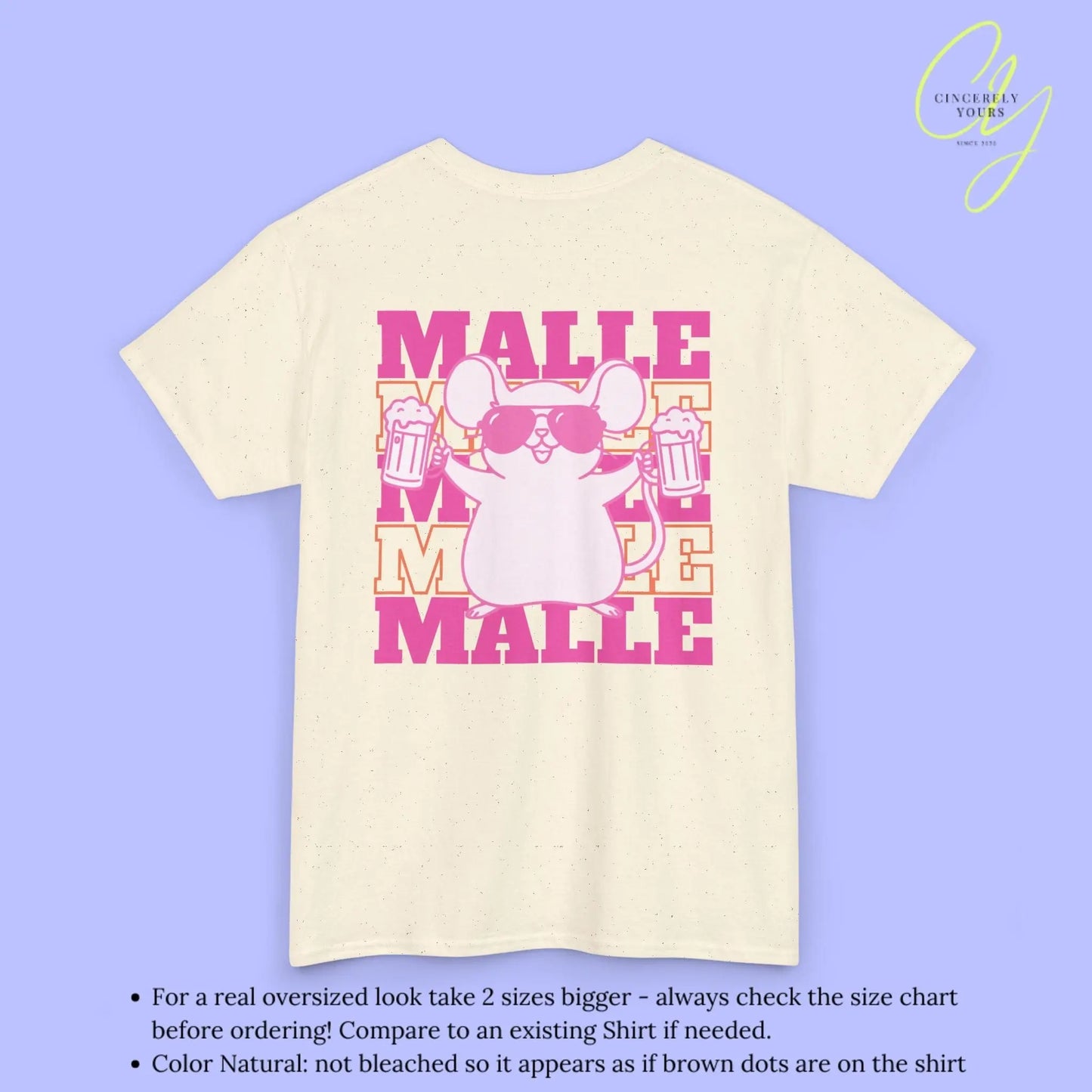 Malle Party Shirt — Neon Party Maus Bierkrug - Cincerely Yours