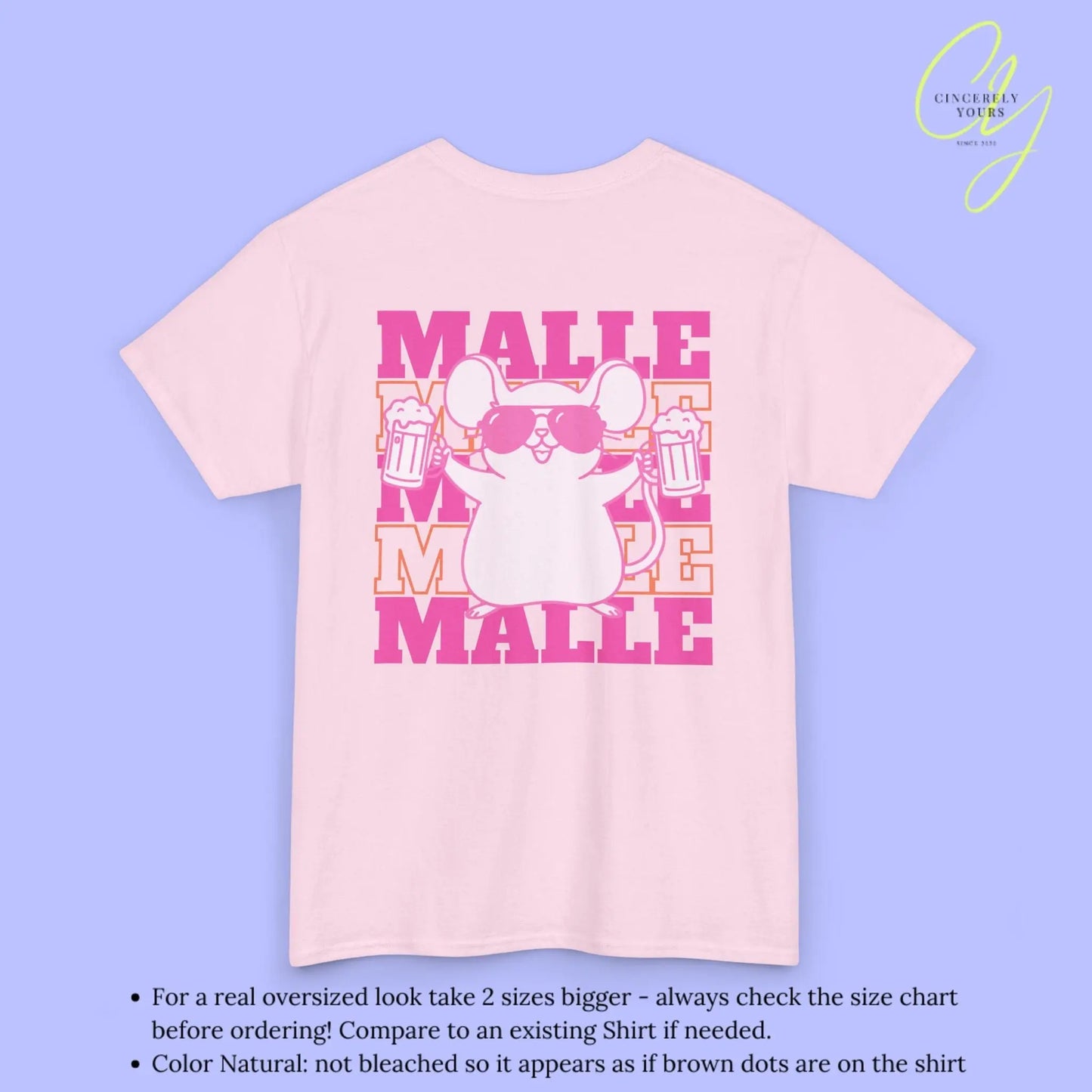 Malle Party Shirt — Neon Party Maus Bierkrug - Cincerely Yours