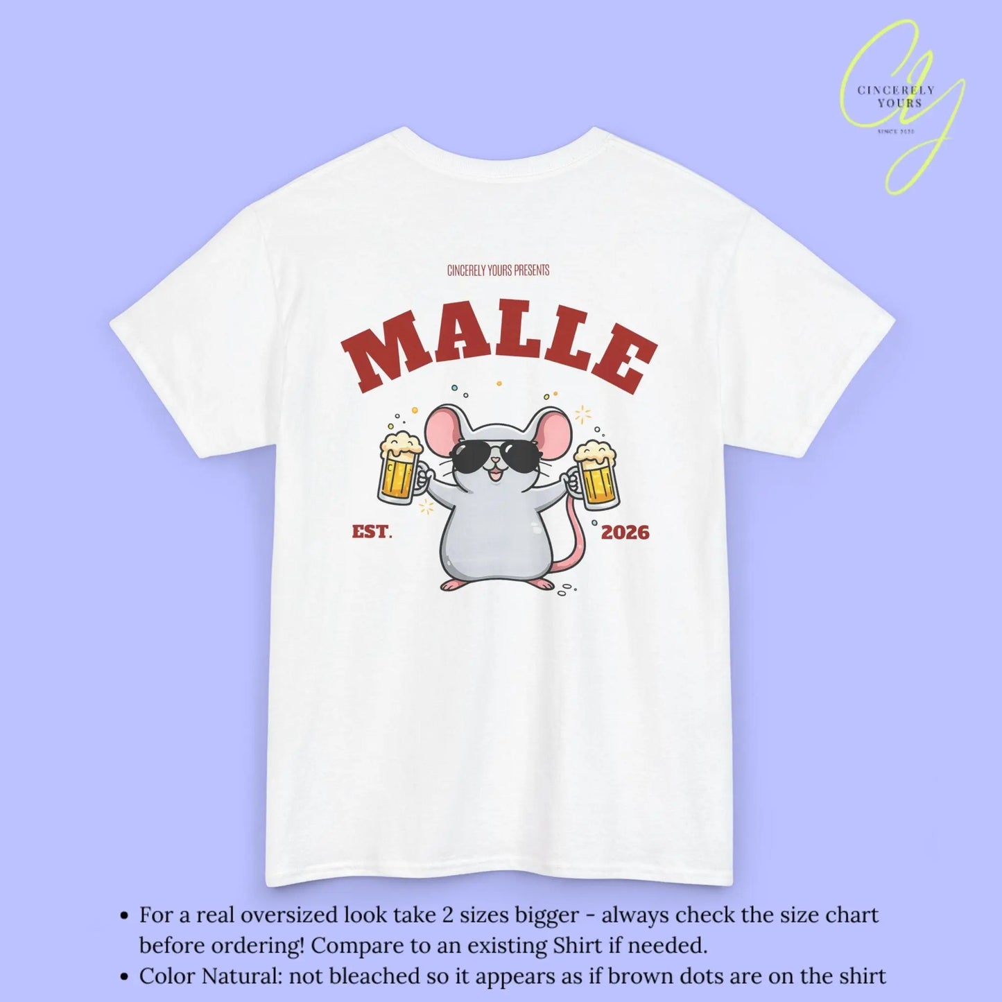 Malle Party Shirt — Party Maus Bierkrug (Customizable) - Cincerely Yours