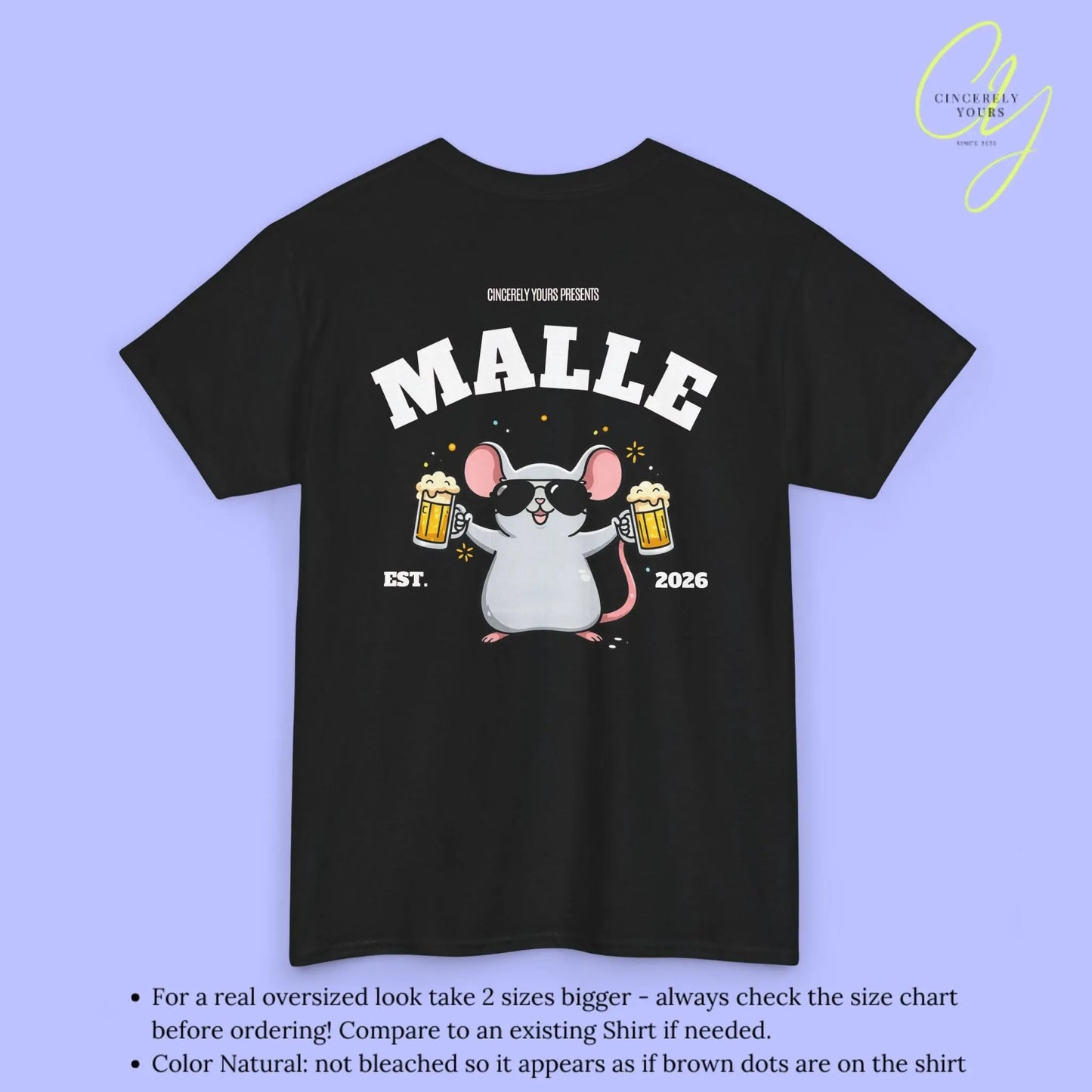 Malle Party Shirt — Party Maus Bierkrug (Customizable) - Cincerely Yours