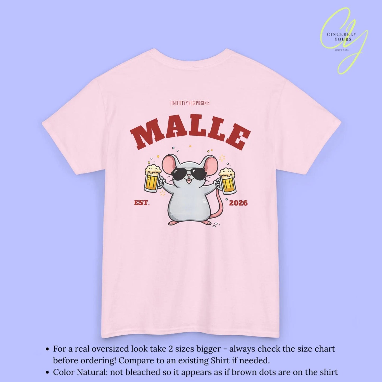Malle Party Shirt — Party Maus Bierkrug (Customizable) - Cincerely Yours