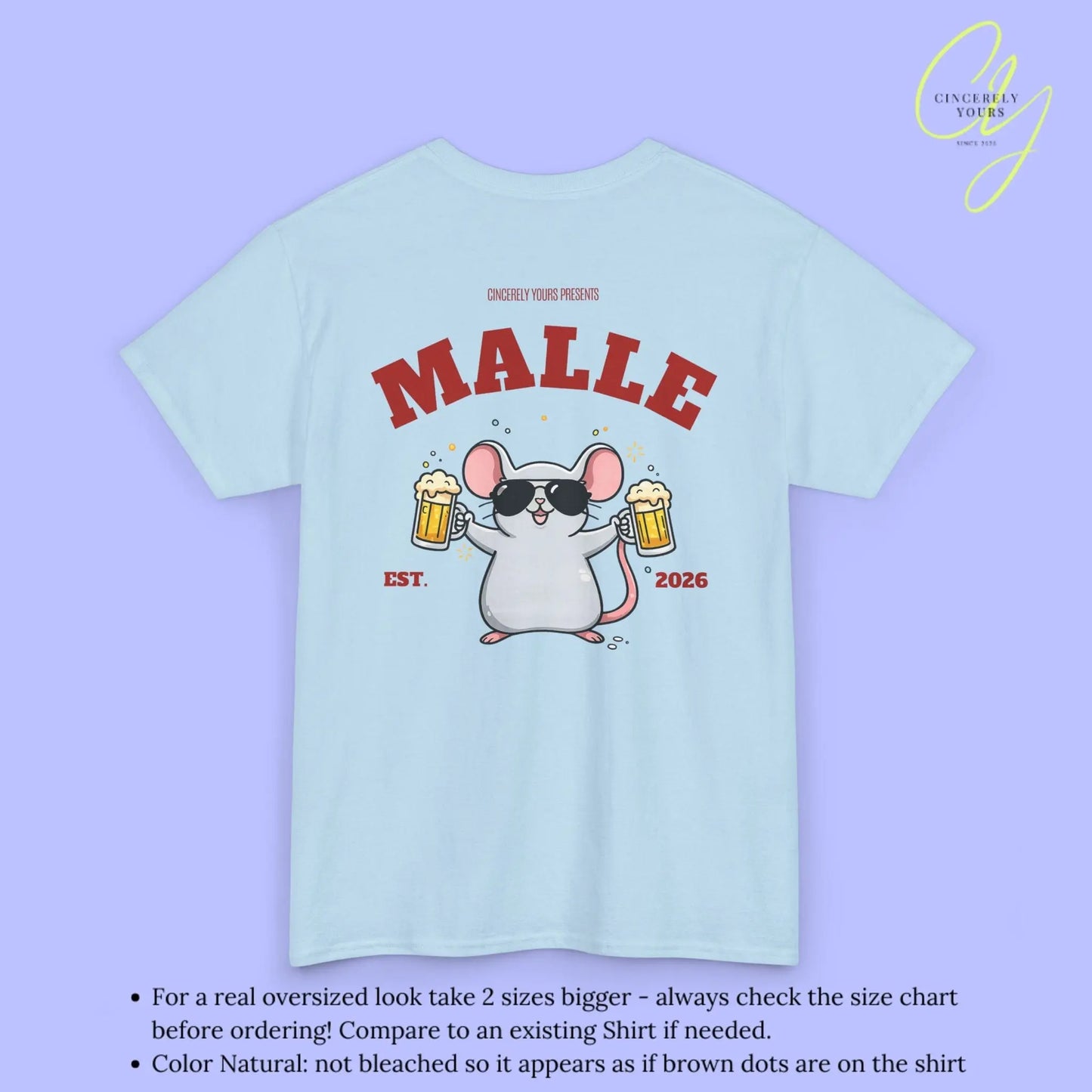 Malle Party Shirt — Party Maus Bierkrug (Customizable) - Cincerely Yours