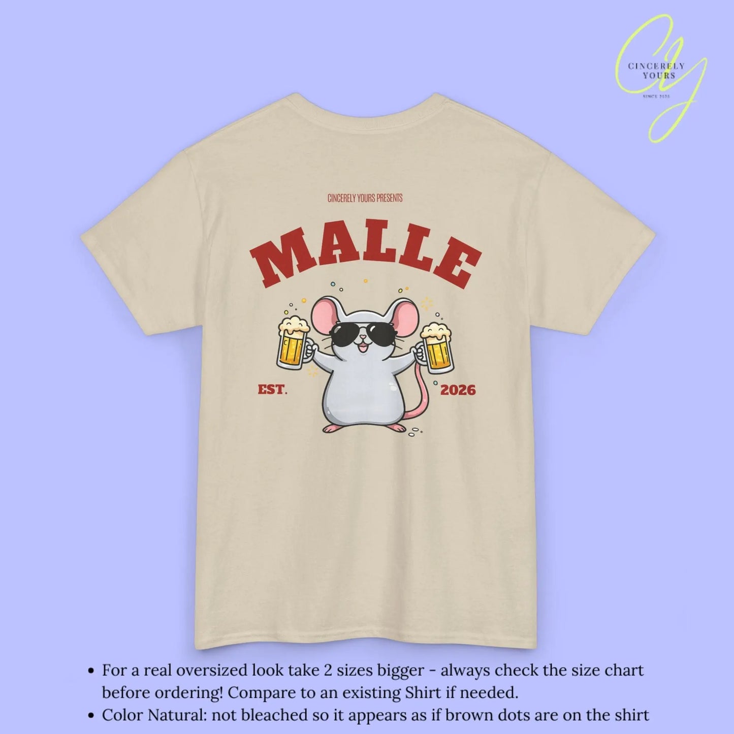 Malle Party Shirt — Party Maus Bierkrug (Customizable) - Cincerely Yours