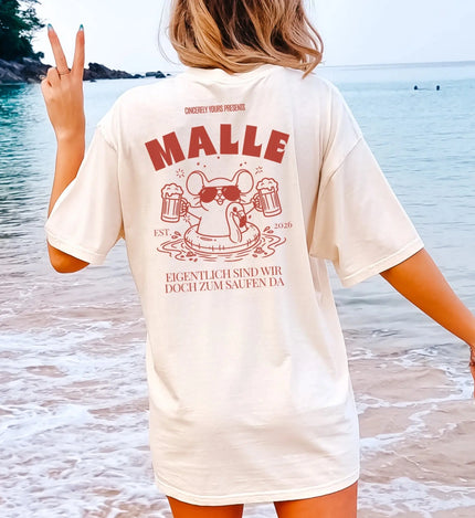 Malle Party Shirt — Party Maus Bierkrug Flamingo zum saufen da (Customizable) - Cincerely Yours