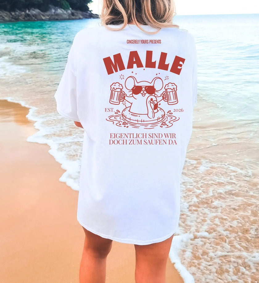 Malle Party Shirt — Party Maus Bierkrug Flamingo zum saufen da (Customizable) - Cincerely Yours