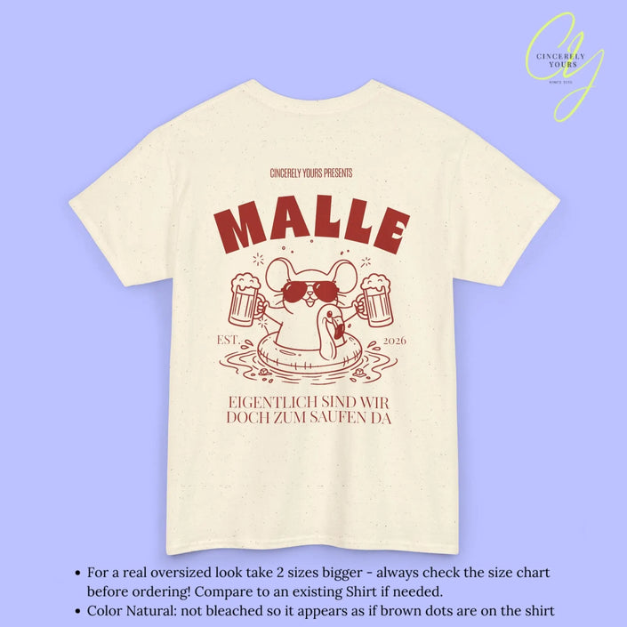 Malle Party Shirt — Party Maus Bierkrug Flamingo zum saufen da (Customizable) - Cincerely Yours