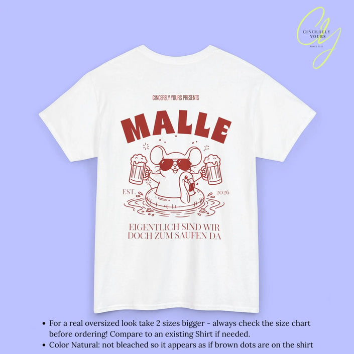 Malle Party Shirt — Party Maus Bierkrug Flamingo zum saufen da (Customizable) - Cincerely Yours
