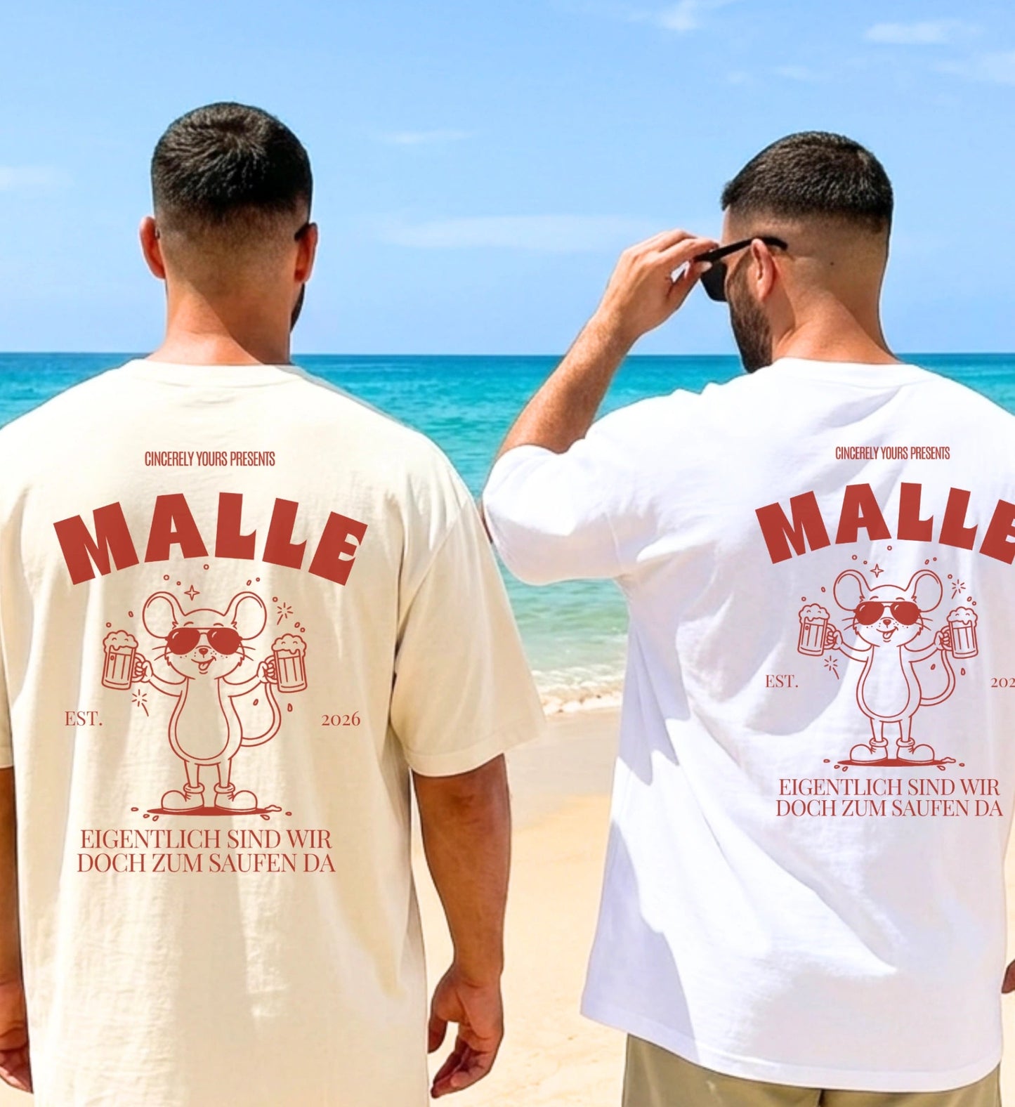 Malle Party Shirt — Party Maus Bierkrug zum saufen da (Customizable) - Cincerely Yours