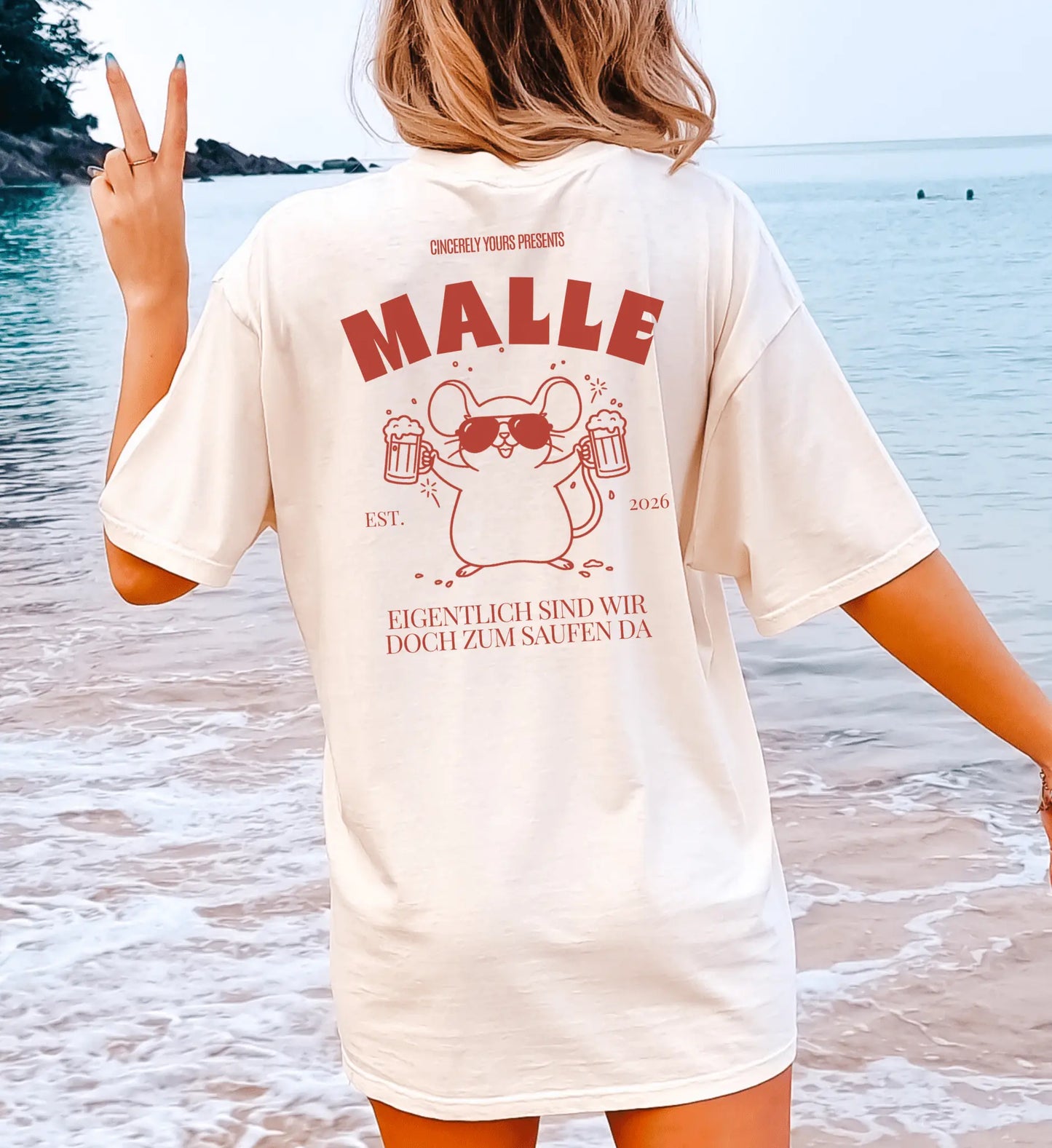 Malle Party Shirt — Party Maus Bierkrug zum saufen da (Customizable) - Cincerely Yours
