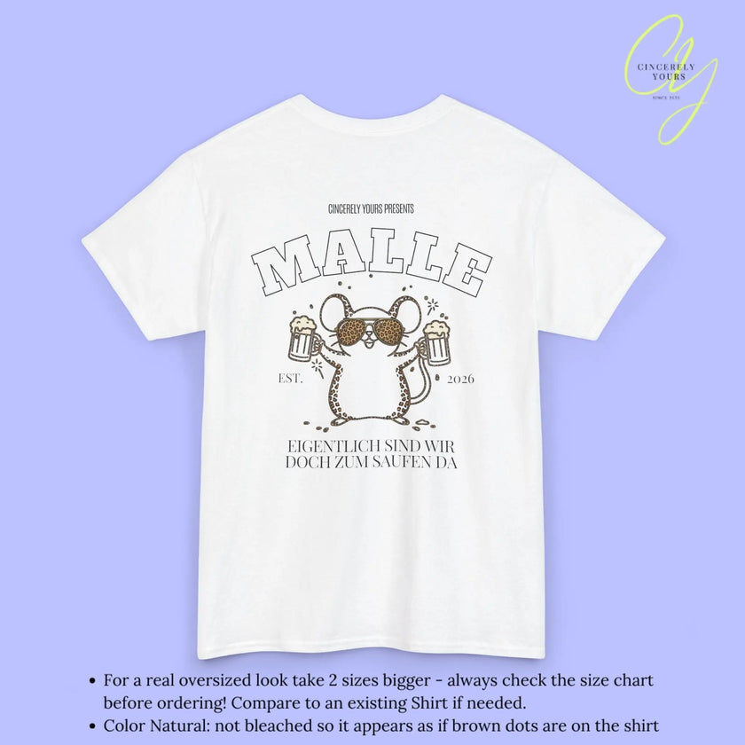 Malle Party Shirt — Party Maus Bierkrug zum saufen da (Customizable) - Cincerely Yours