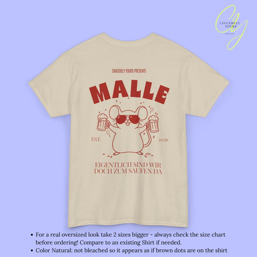 Malle Party Shirt — Party Maus Bierkrug zum saufen da (Customizable) - Cincerely Yours