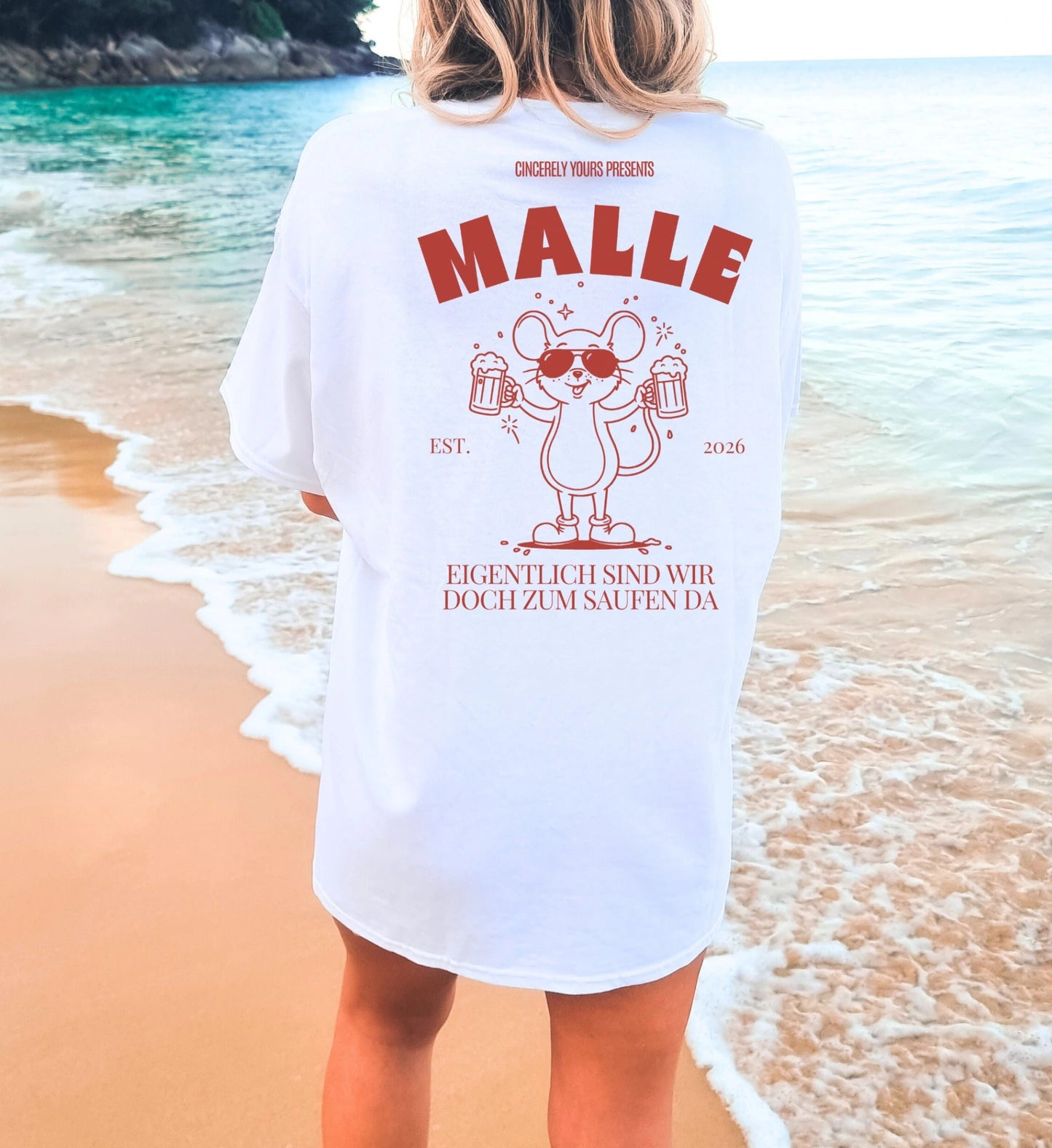 Malle Party Shirt — Party Maus Bierkrug zum saufen da (Customizable) - Cincerely Yours