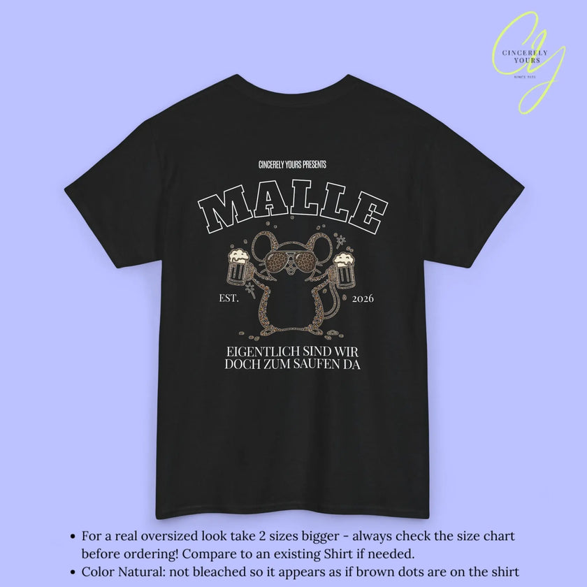 Malle Party Shirt — Party Maus Bierkrug zum saufen da (Customizable) - Cincerely Yours