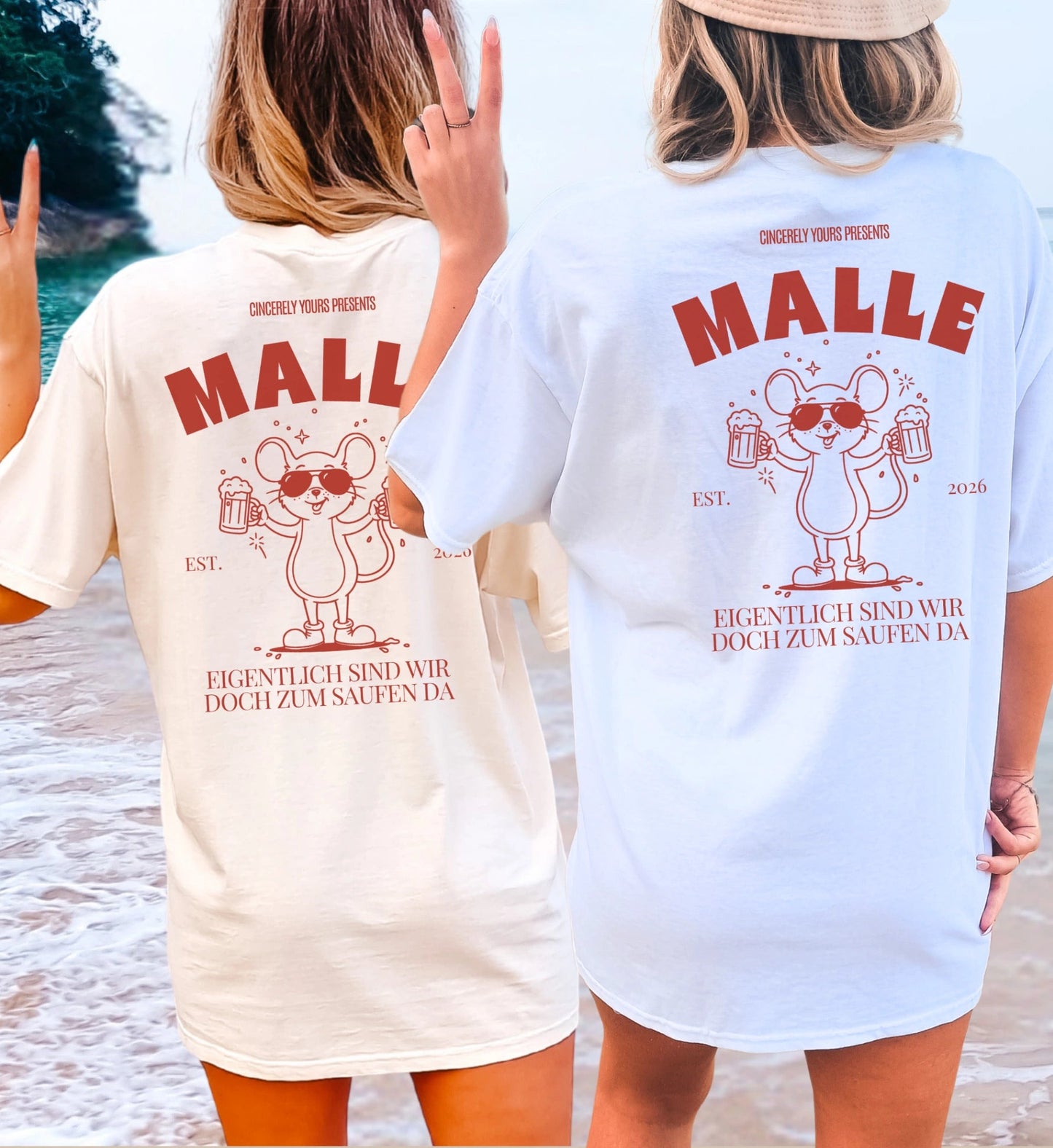 Malle Party Shirt — Party Maus Bierkrug zum saufen da (Customizable) - Cincerely Yours
