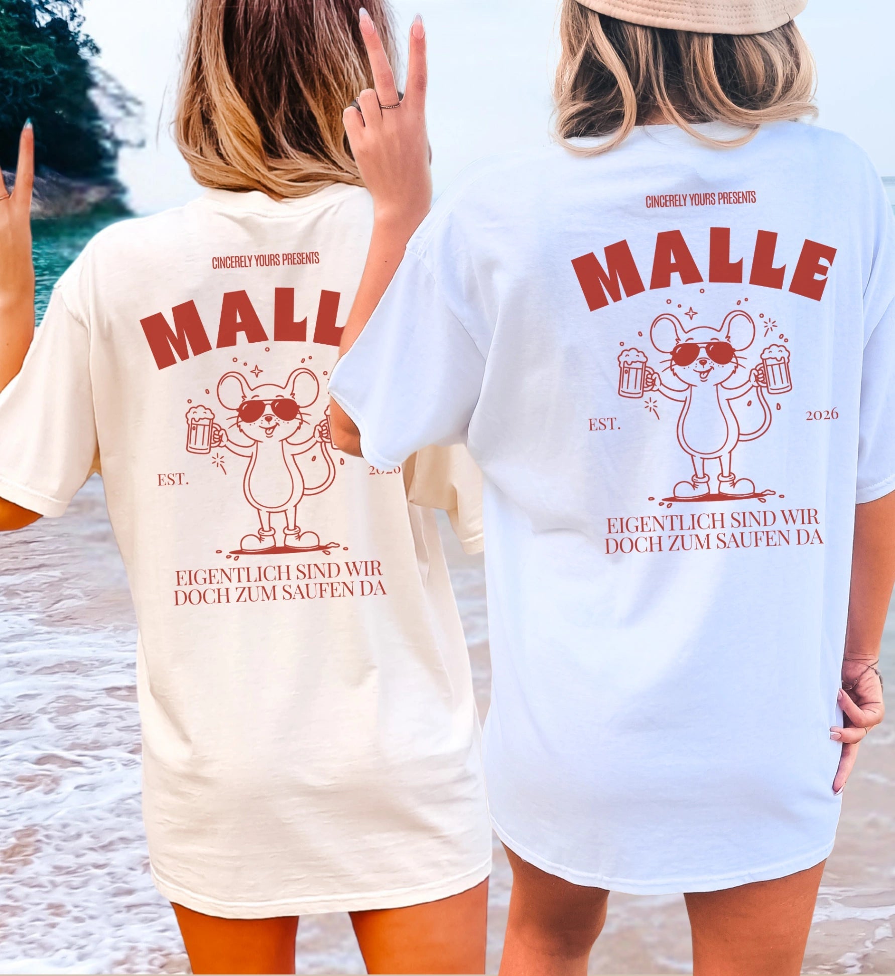 Malle Party Shirt — Party Maus Bierkrug zum saufen da (Customizable) - Cincerely Yours