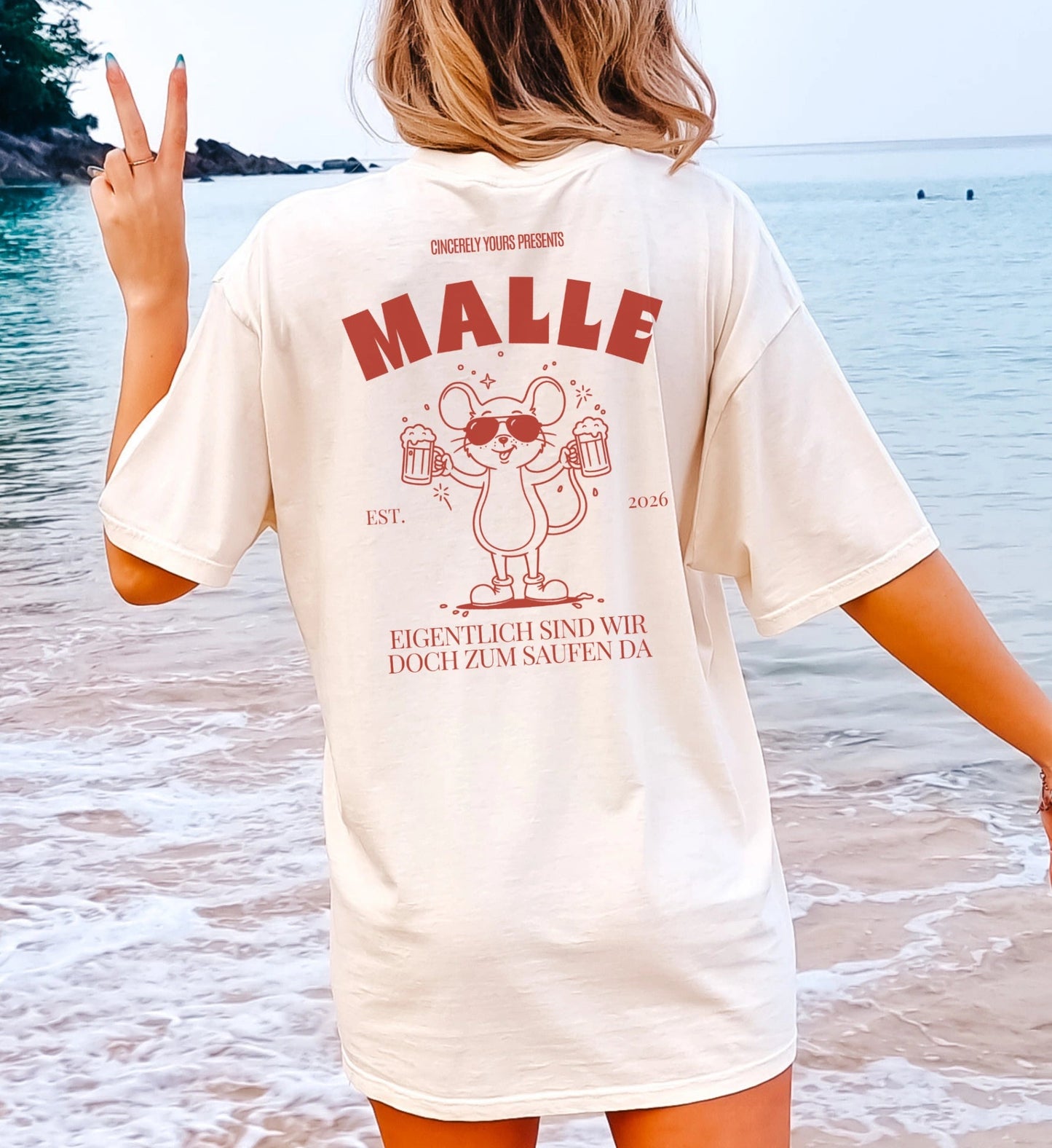 Malle Party Shirt — Party Maus Bierkrug zum saufen da (Customizable) - Cincerely Yours
