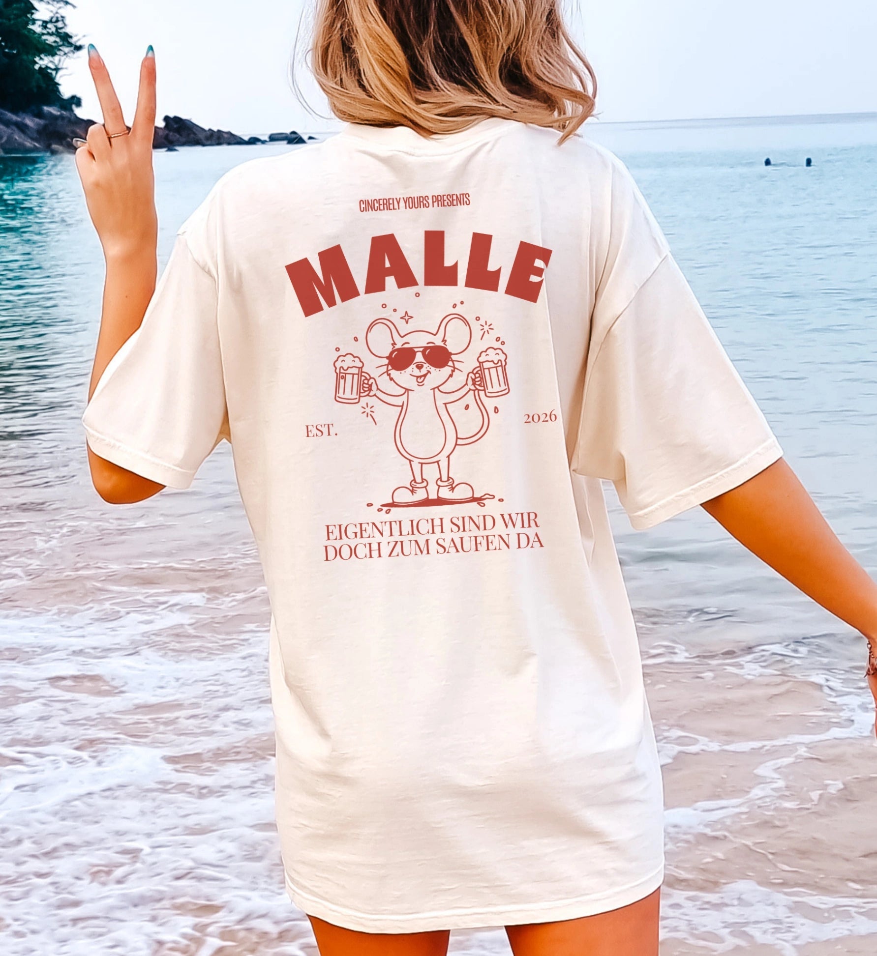 Malle Party Shirt — Party Maus Bierkrug zum saufen da (Customizable) - Cincerely Yours