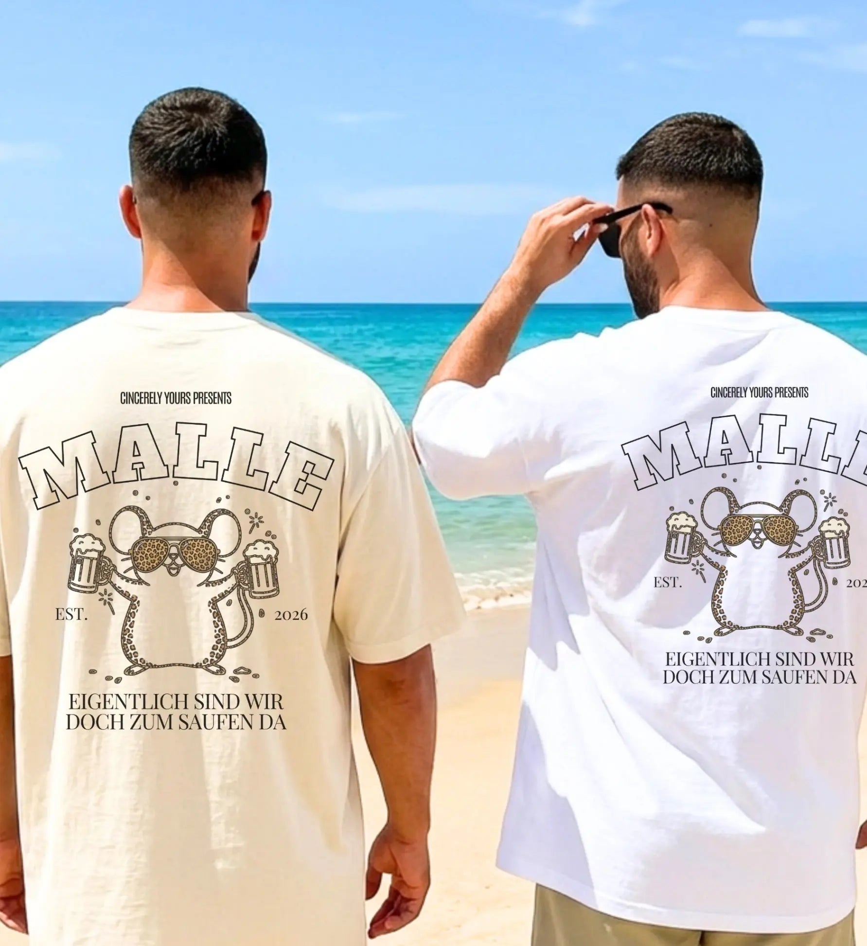 Malle Party Shirt — Party Maus Bierkrug zum saufen da (Customizable) - Cincerely Yours