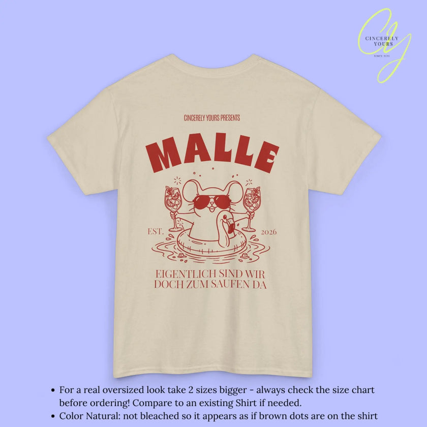 Malle Party Shirt — Party Maus Orange Spritz Flamingo zum saufen da (Customizable) - Cincerely Yours
