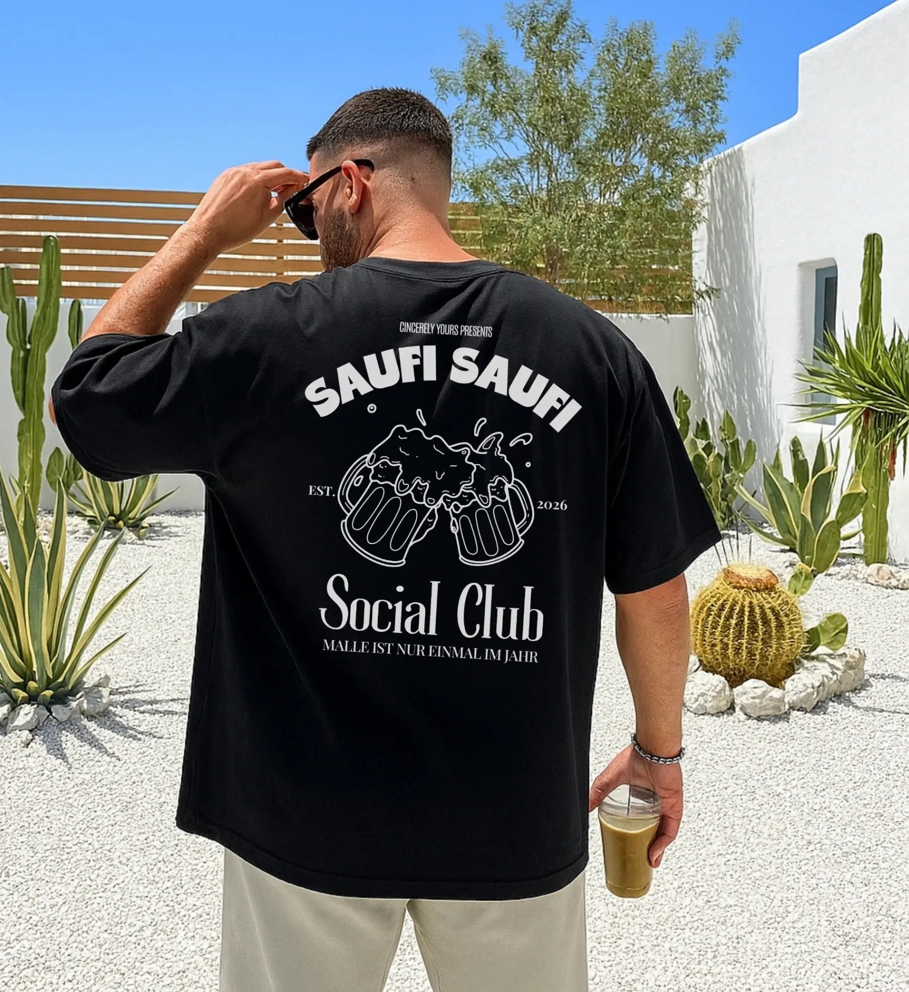 Malle Party Shirt — Saufi Saufi Social Club Bierkrüge (Customizable) - Cincerely Yours