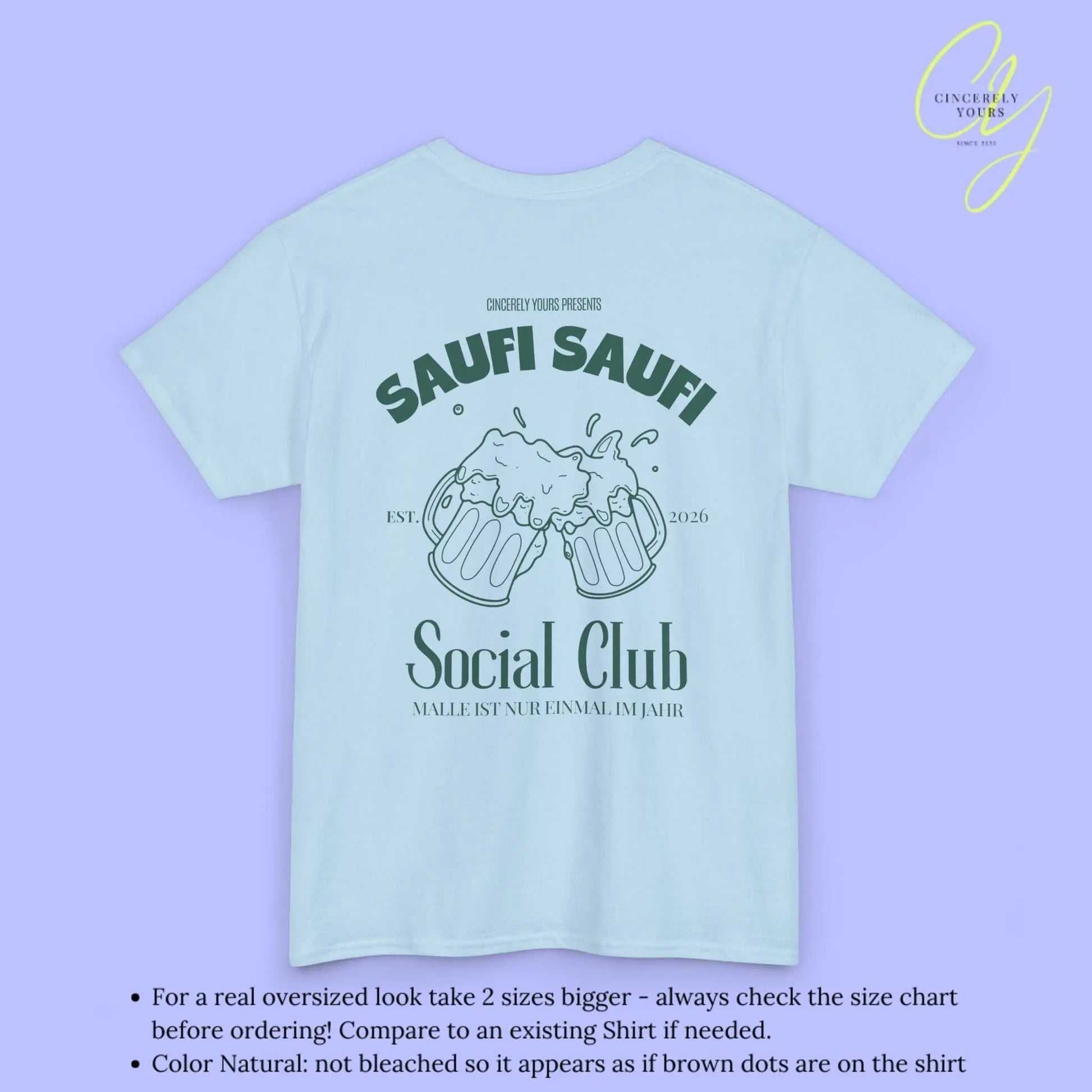 Malle Party Shirt — Saufi Saufi Social Club Bierkrüge (Customizable) - Cincerely Yours
