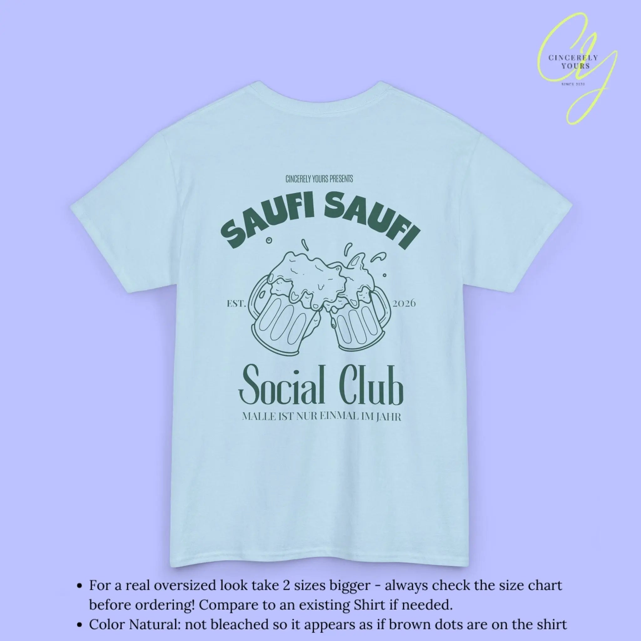 Malle Party Shirt — Saufi Saufi Social Club Bierkrüge (Customizable) - Cincerely Yours