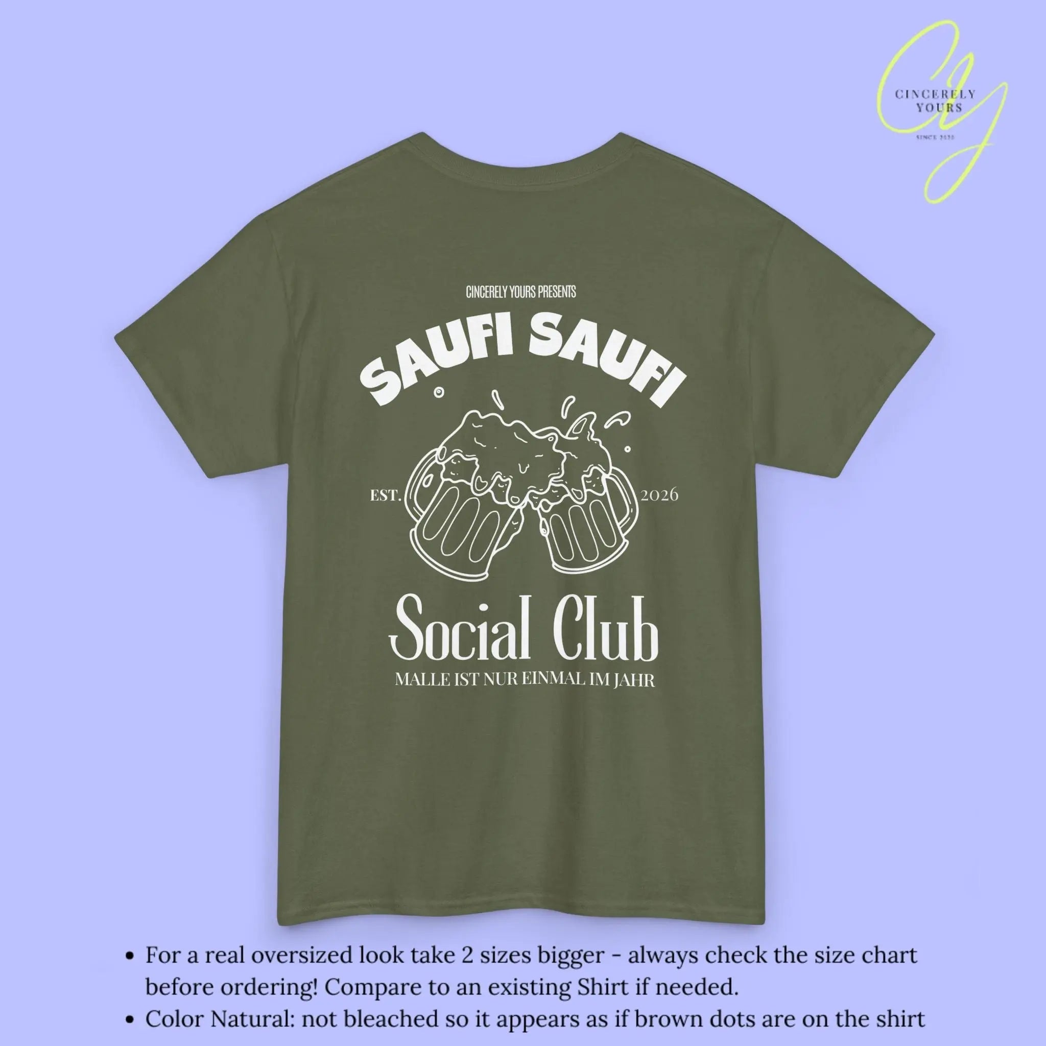 Malle Party Shirt — Saufi Saufi Social Club Bierkrüge (Customizable) - Cincerely Yours