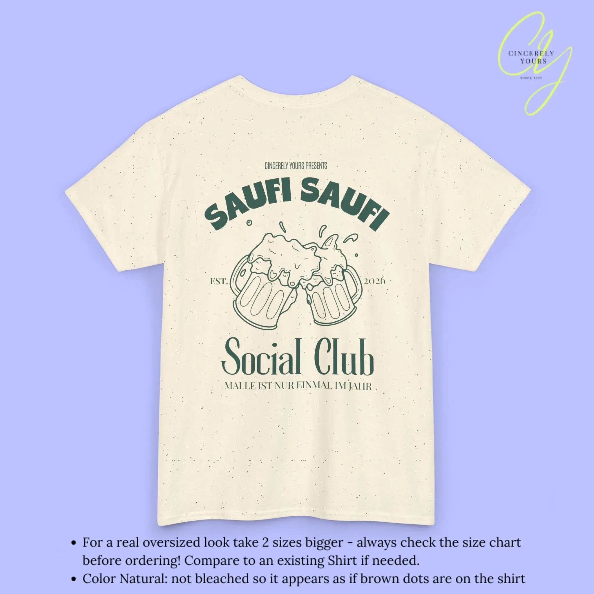 Malle Party Shirt — Saufi Saufi Social Club Bierkrüge (Customizable) - Cincerely Yours
