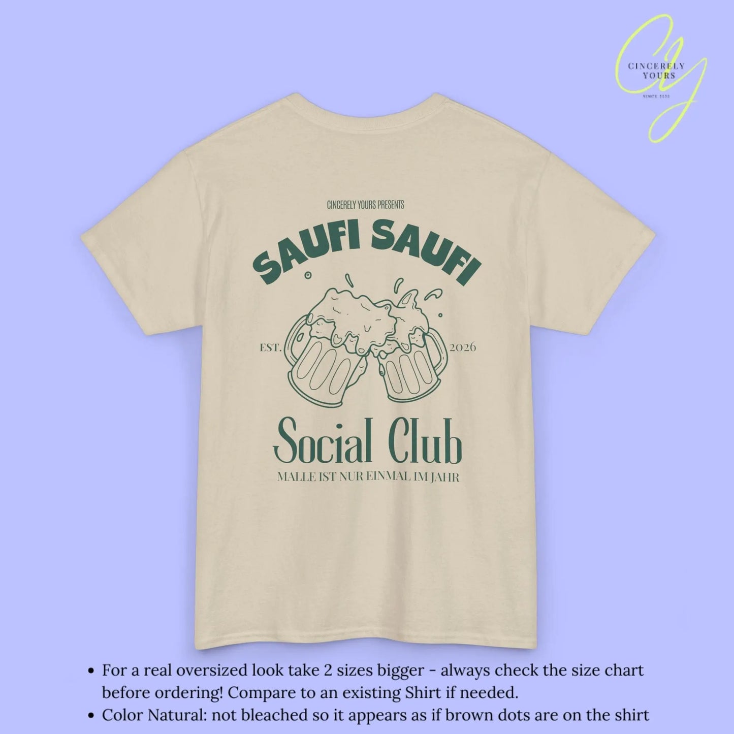 Malle Party Shirt — Saufi Saufi Social Club Bierkrüge (Customizable) - Cincerely Yours