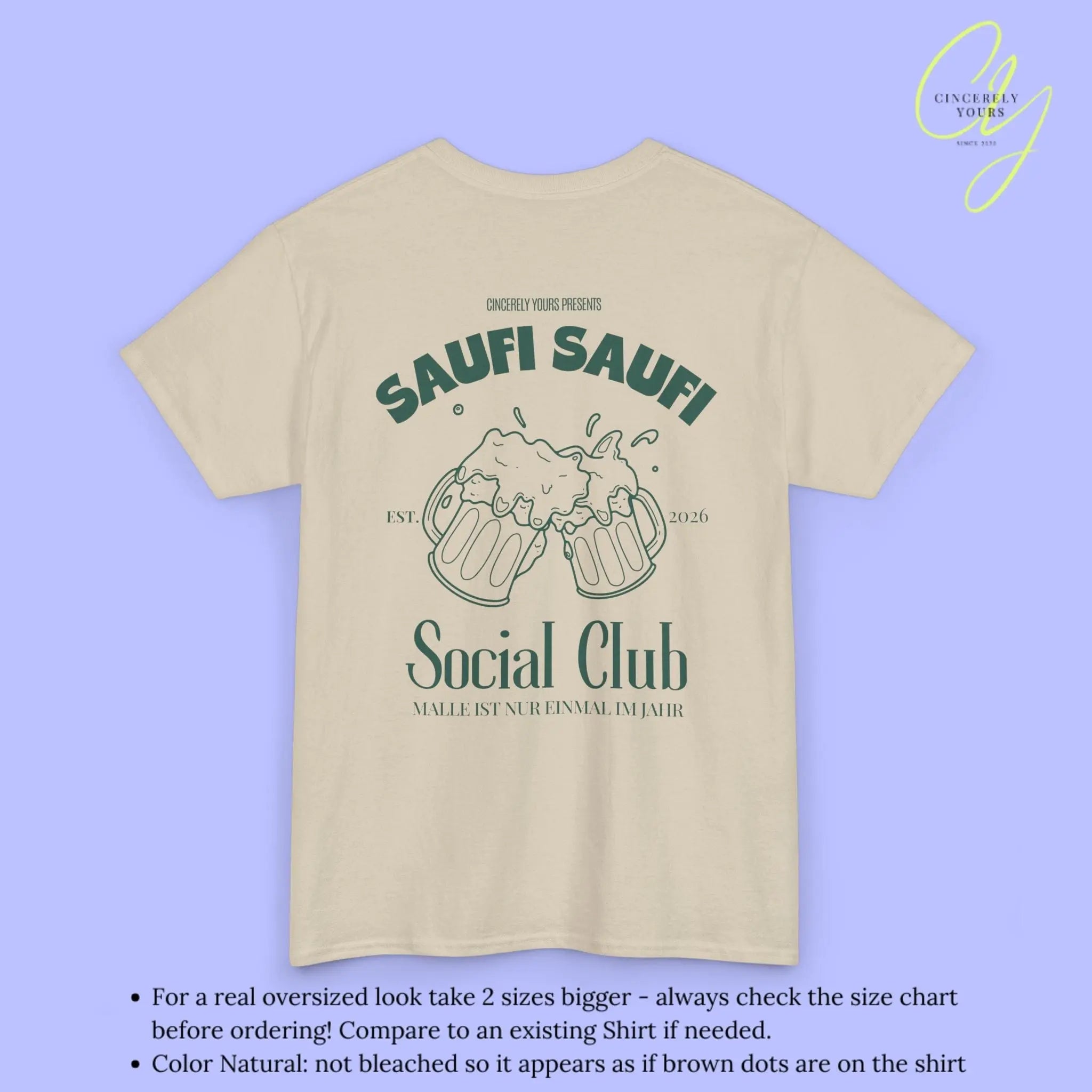 Malle Party Shirt — Saufi Saufi Social Club Bierkrüge (Customizable) - Cincerely Yours