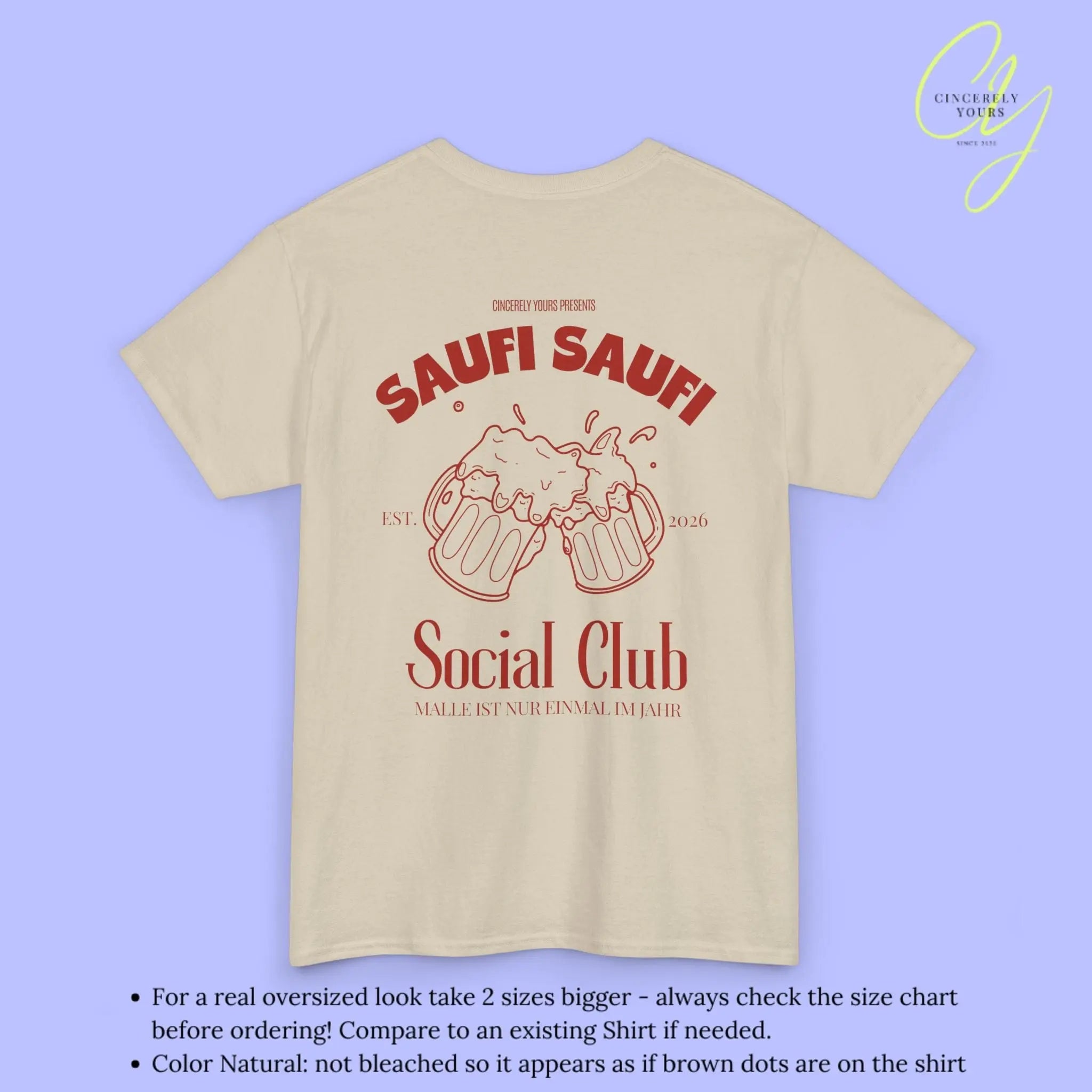 Malle Party Shirt — Saufi Saufi Social Club Bierkrüge (Customizable) - Cincerely Yours