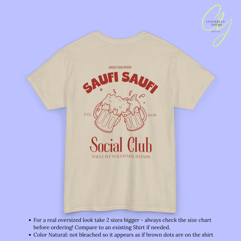 Malle Party Shirt — Saufi Saufi Social Club Bierkrüge (Customizable) - Cincerely Yours