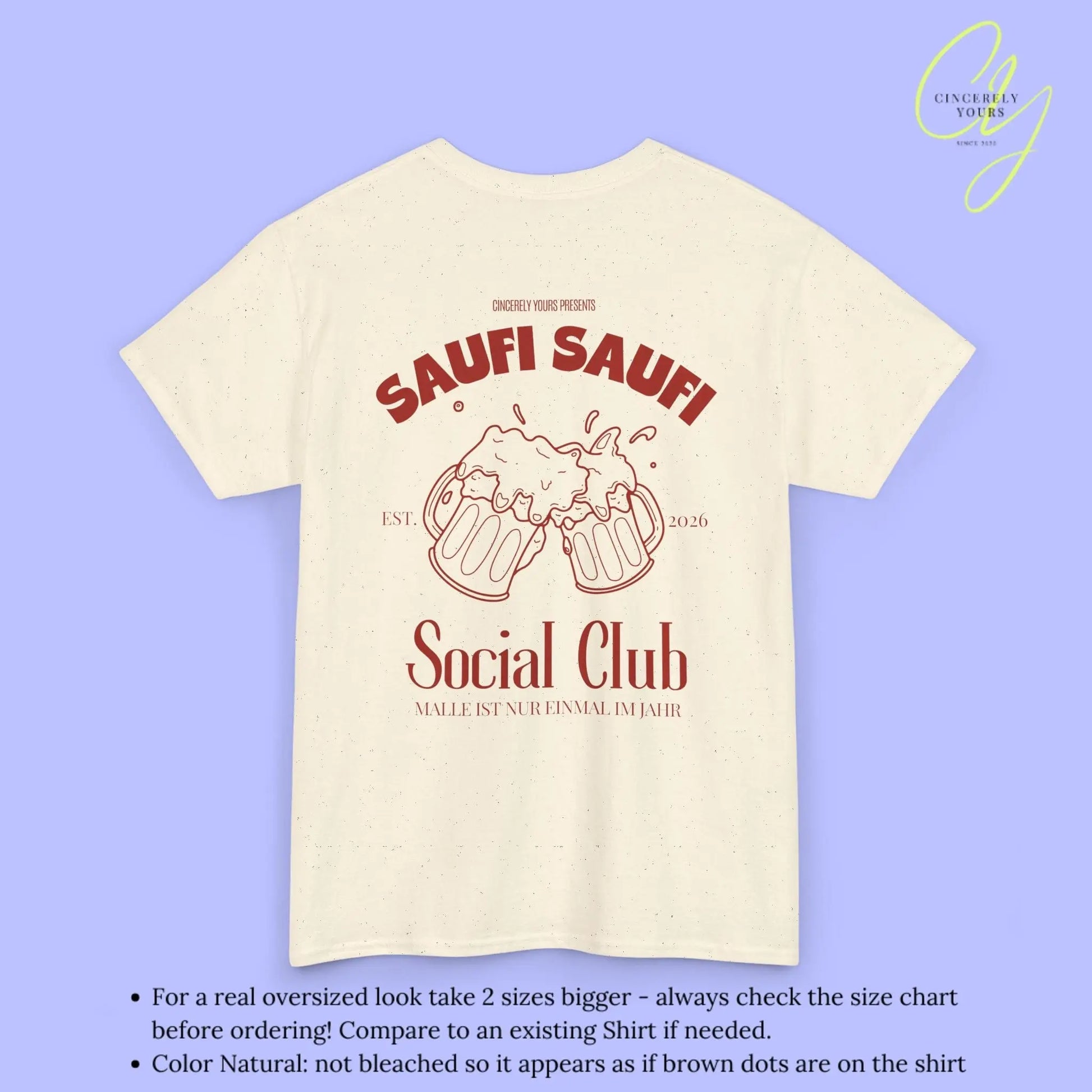 Malle Party Shirt — Saufi Saufi Social Club Bierkrüge (Customizable) - Cincerely Yours