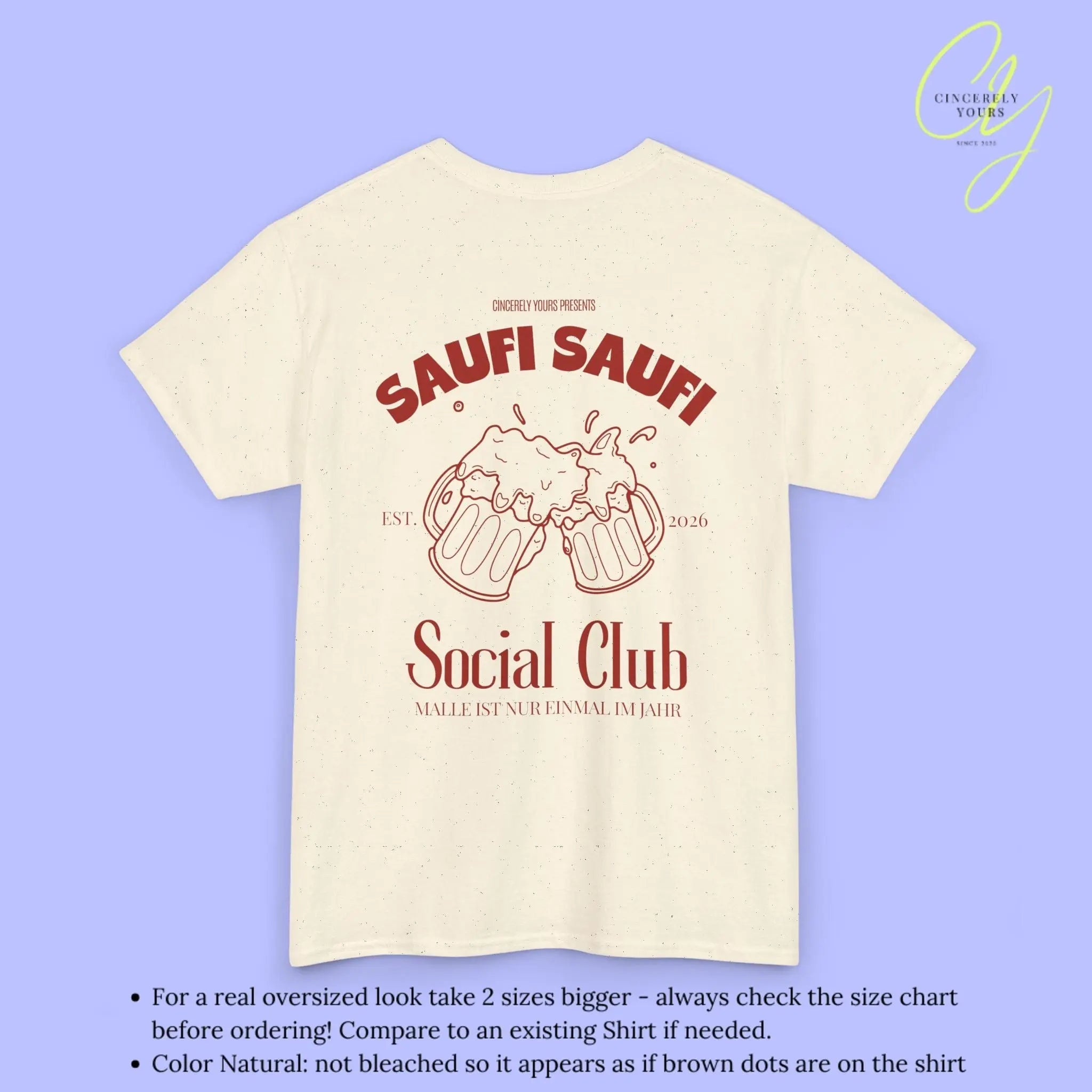 Malle Party Shirt — Saufi Saufi Social Club Bierkrüge (Customizable) - Cincerely Yours
