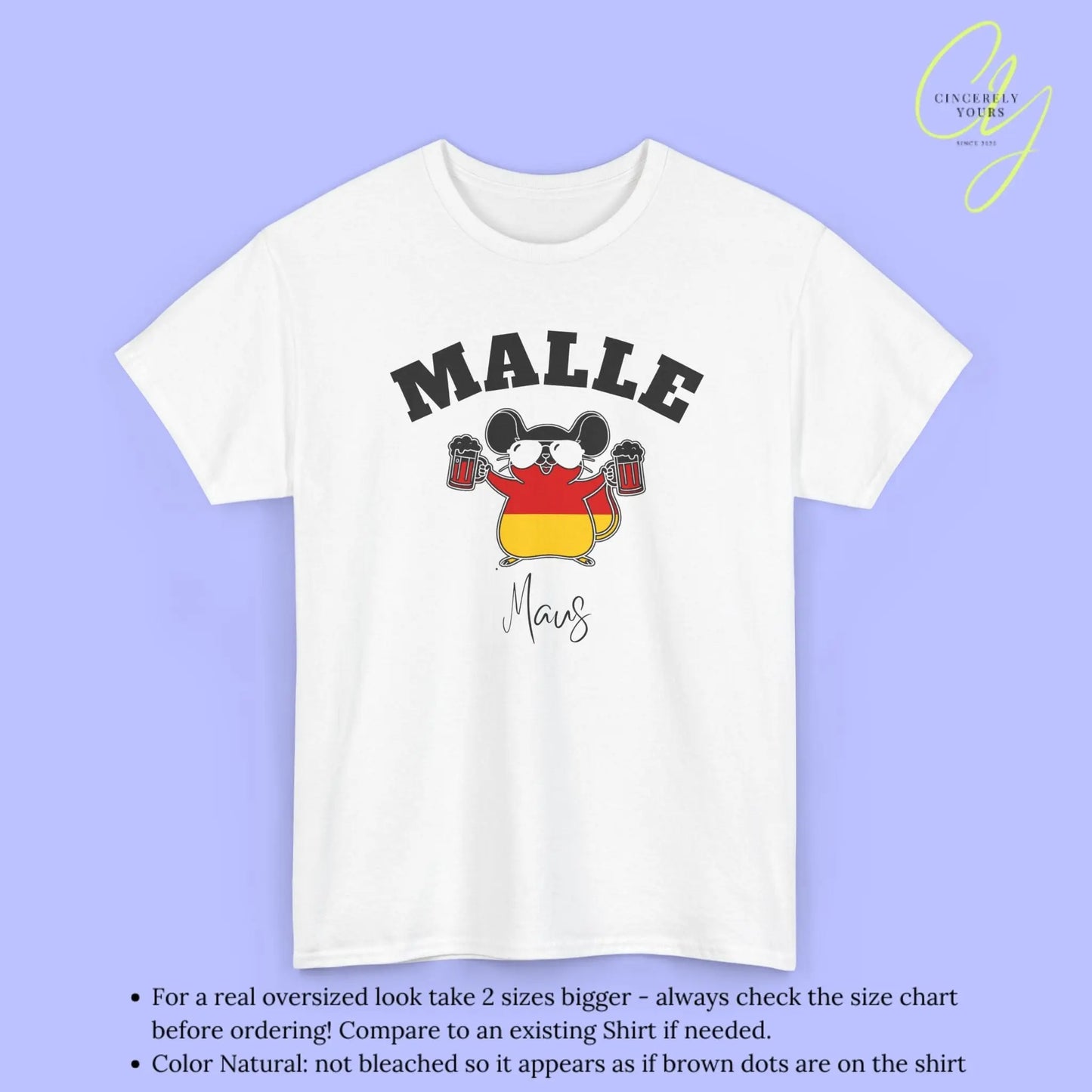 Malle WM Deutschland Shirt — Malle Party Maus Bierkrug - Cincerely Yours