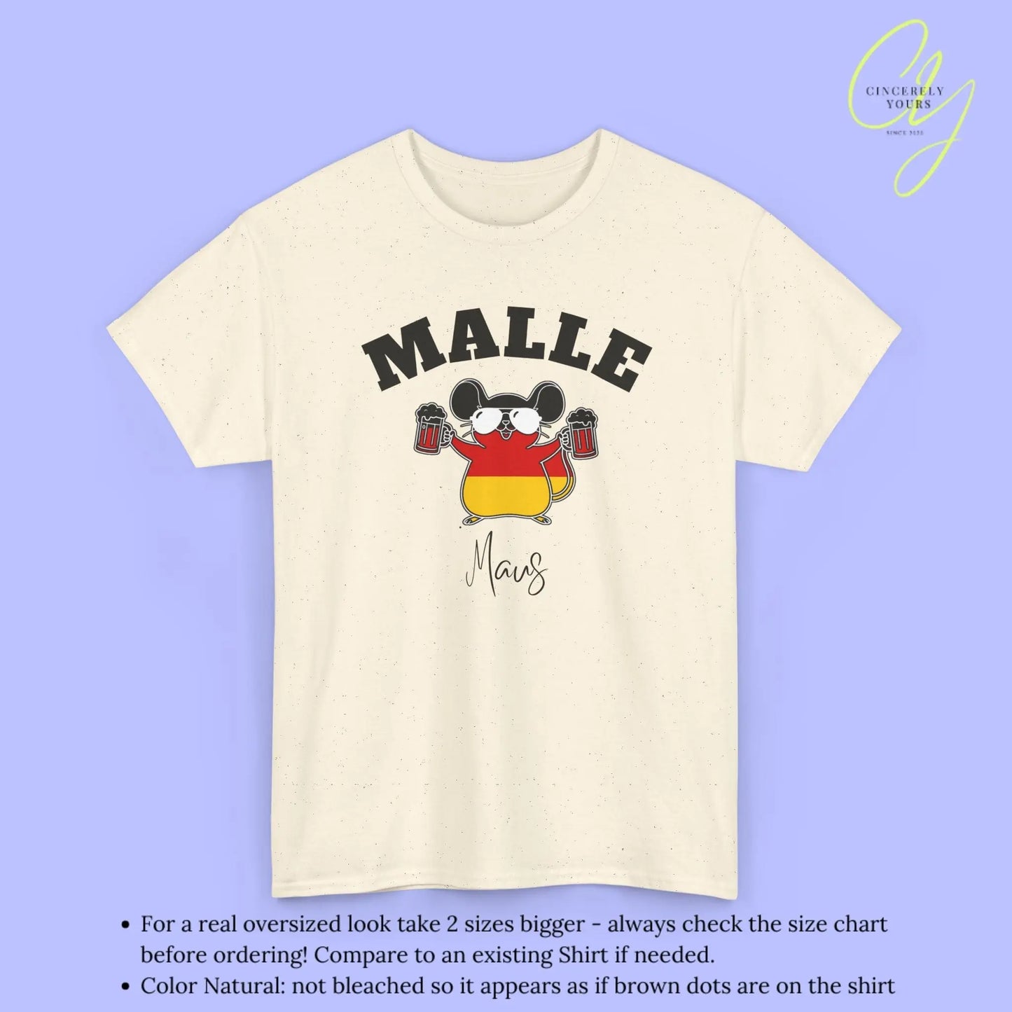 Malle WM Deutschland Shirt — Malle Party Maus Bierkrug - Cincerely Yours