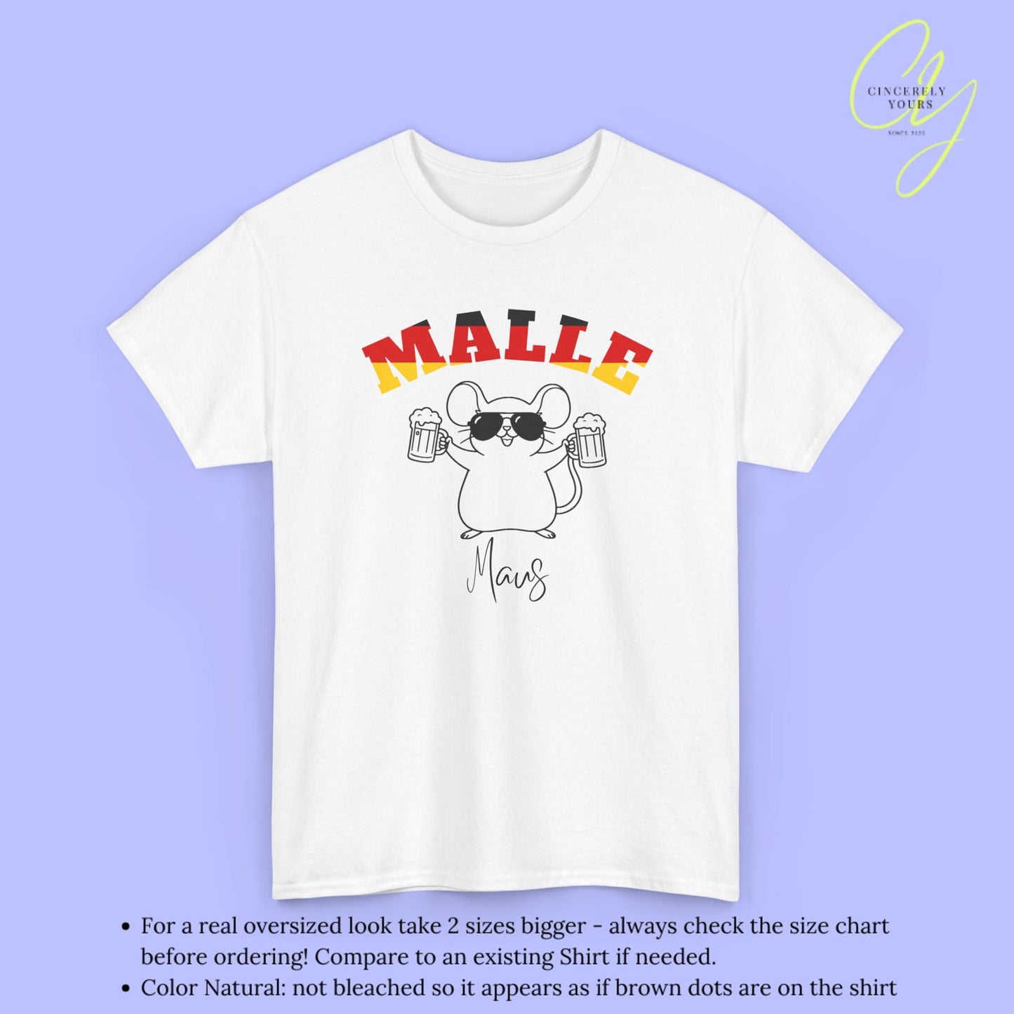 Malle WM Deutschland Shirt — Malle Party Maus Bierkrug - Cincerely Yours