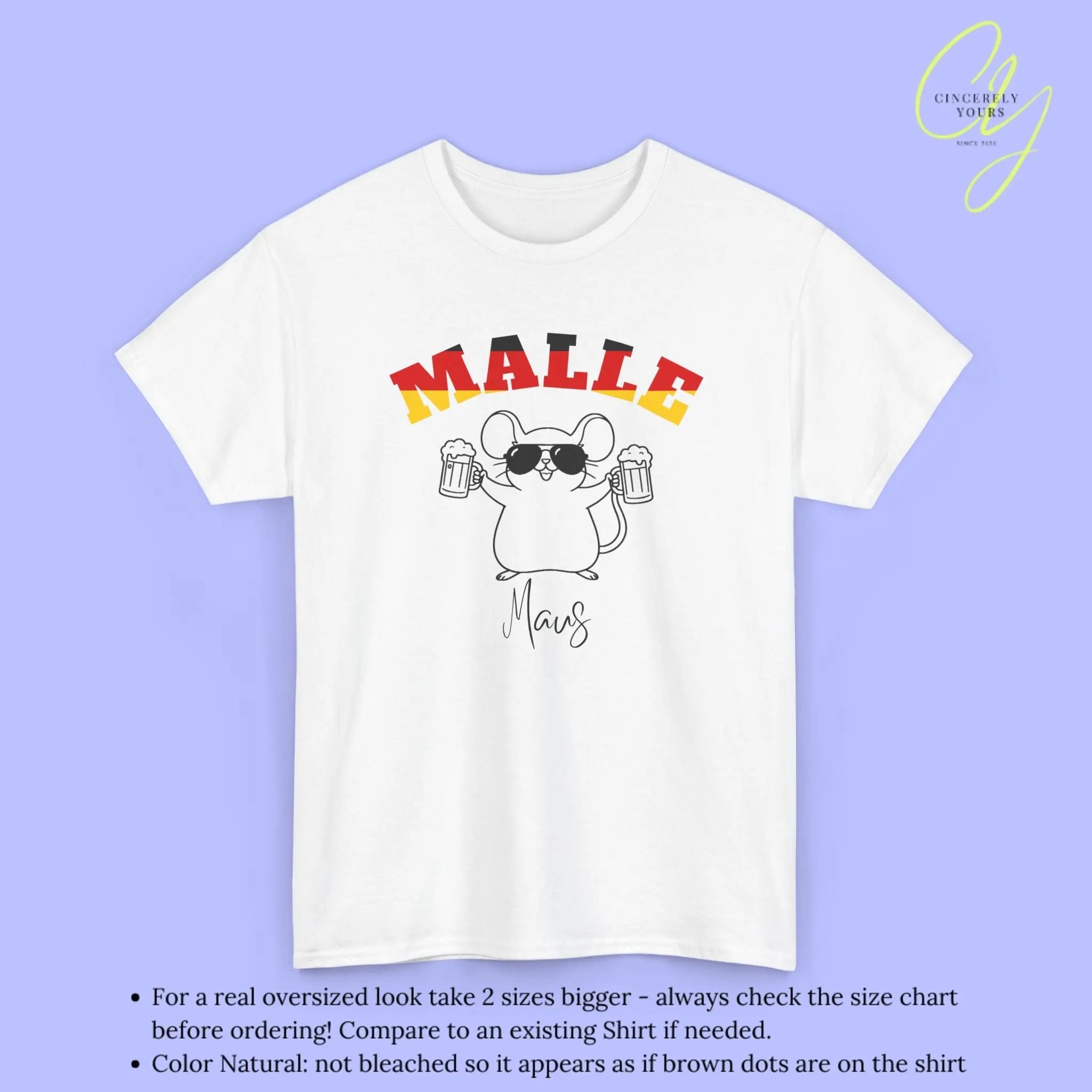 Malle WM Deutschland Shirt — Malle Party Maus Bierkrug - Cincerely Yours