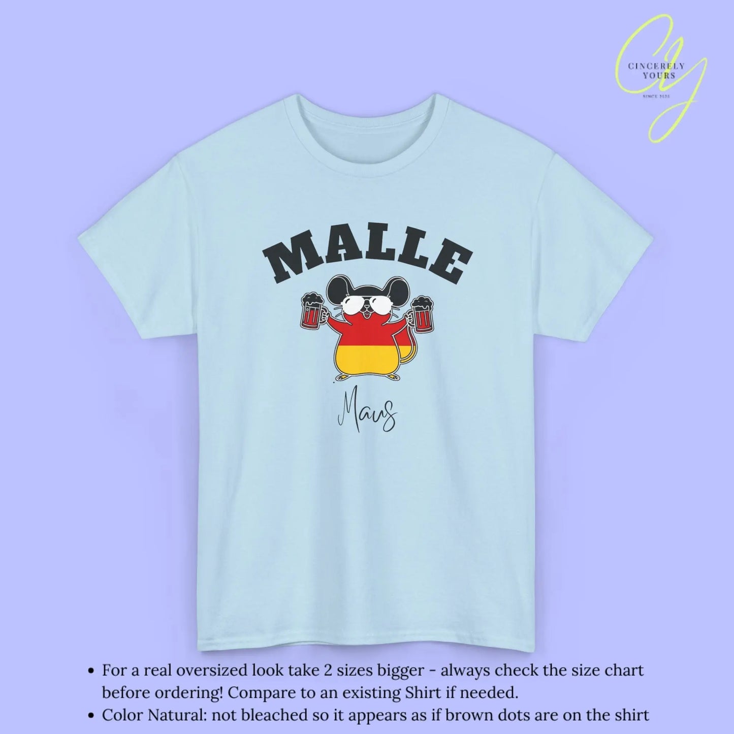 Malle WM Deutschland Shirt — Malle Party Maus Bierkrug - Cincerely Yours